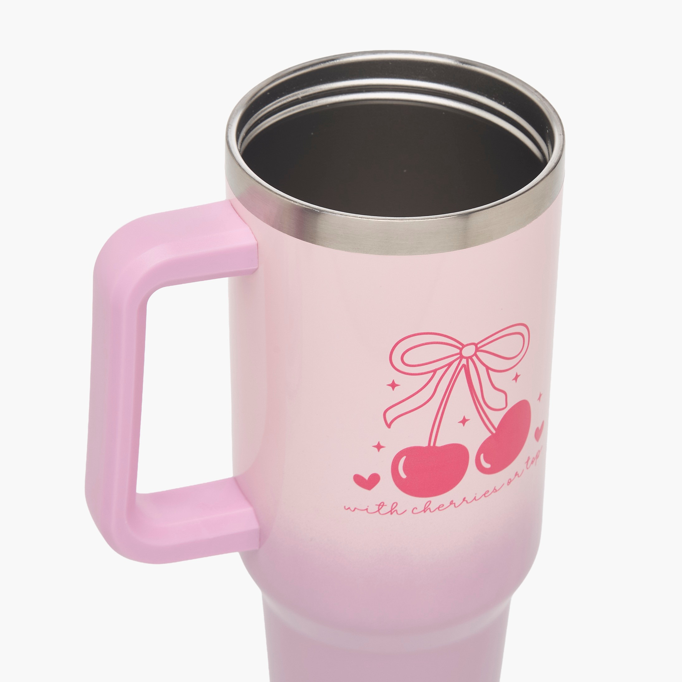 Cherry Print Stainless Steel Vacuum Mug with Double Wall Insulation - 1.2 L-household-dining-drinkserveware-bottles-image-4