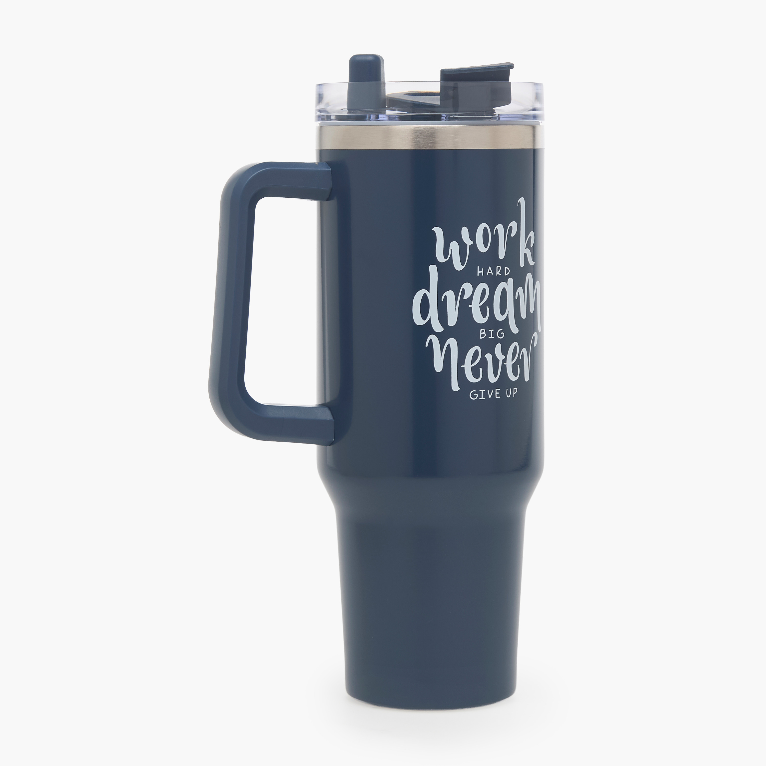 Slogan Print Stainless Steel Vacuum Mug with Double Wall Insulation - 1.2 L-household-dining-drinkserveware-bottles-image-1