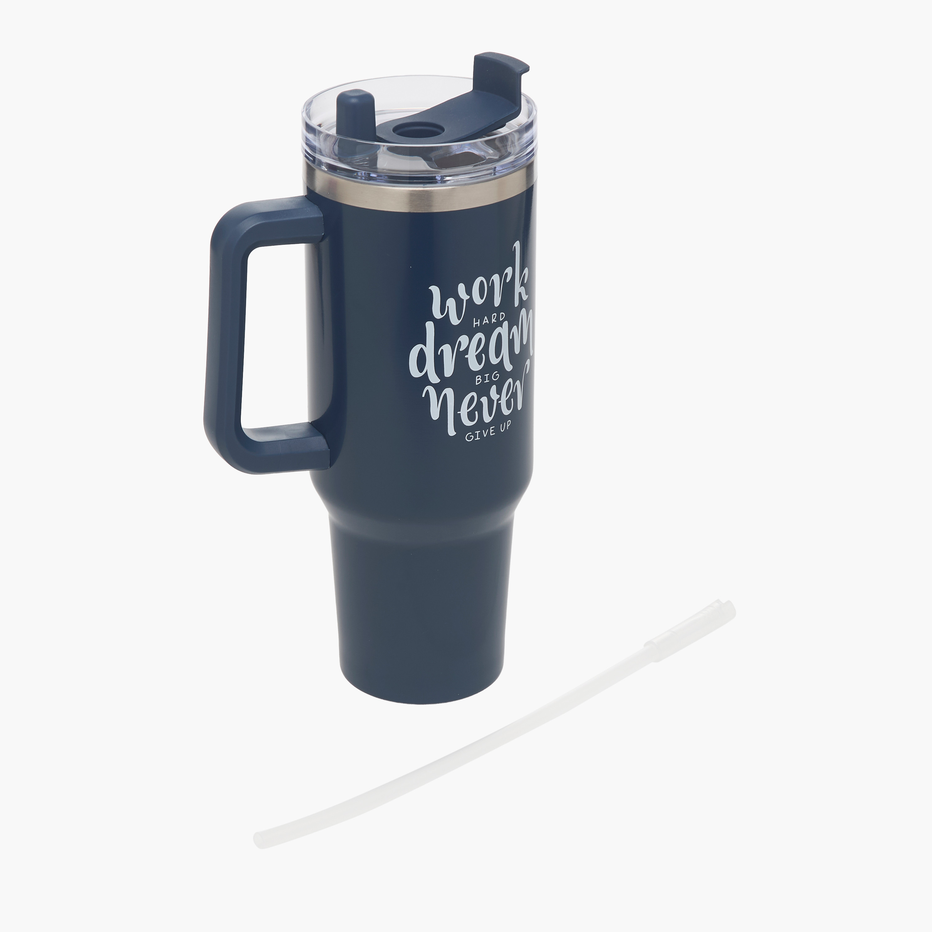 Slogan Print Stainless Steel Vacuum Mug with Double Wall Insulation - 1.2 L-household-dining-drinkserveware-bottles-image-2