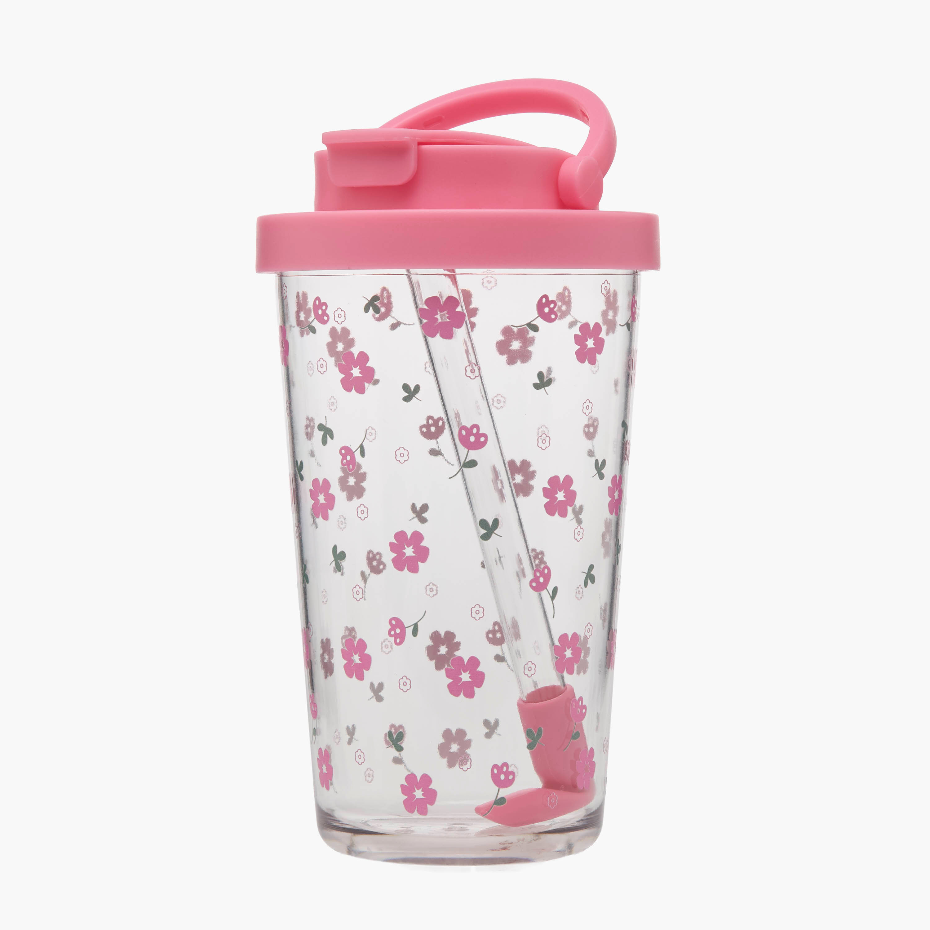 كوب دوموليت بطبعات زهور مع قشّة - 710 مل-household-dining-drinkserveware-bottles-image-1