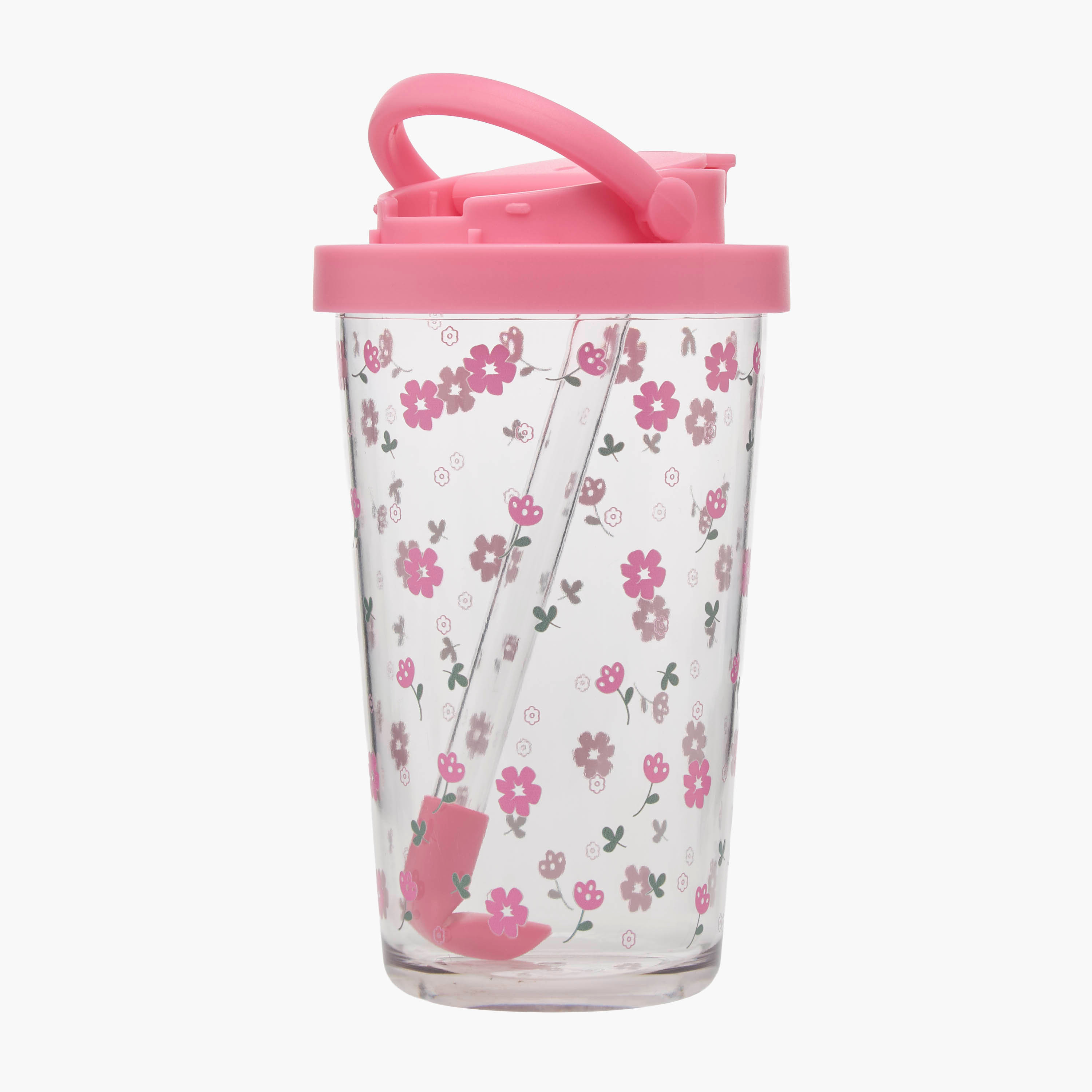 كوب دوموليت بطبعات زهور مع قشّة - 710 مل-household-dining-drinkserveware-bottles-image-3