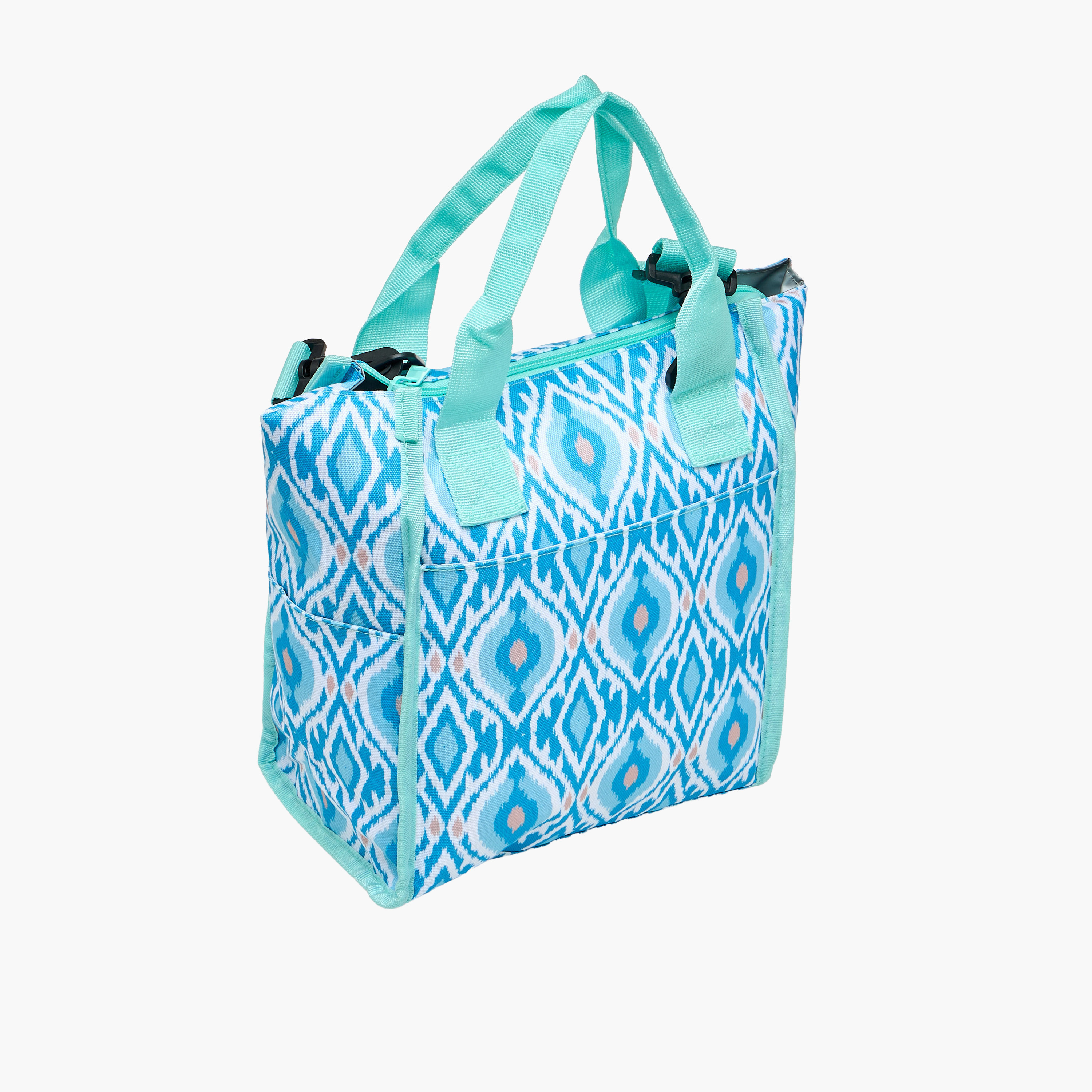 Geometric Print Lunch Bag with Zip Closure-school-lunchessentials-lunchbags-image-2