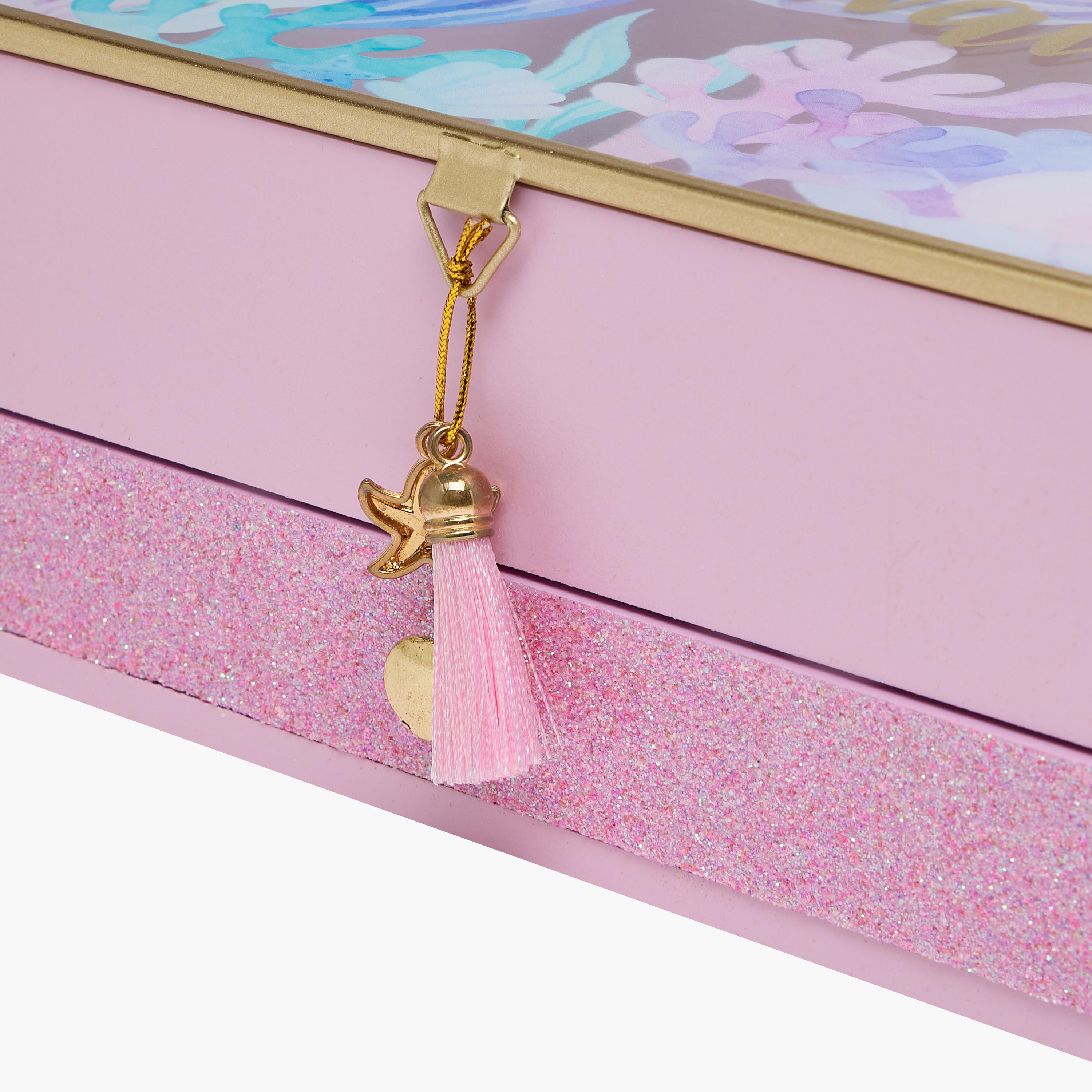 Findz 4-Compartment Jewellery Box with Mermaid Print - 18x18x8 cms-women-watchesandjewellery-jewellery-storage-image-4