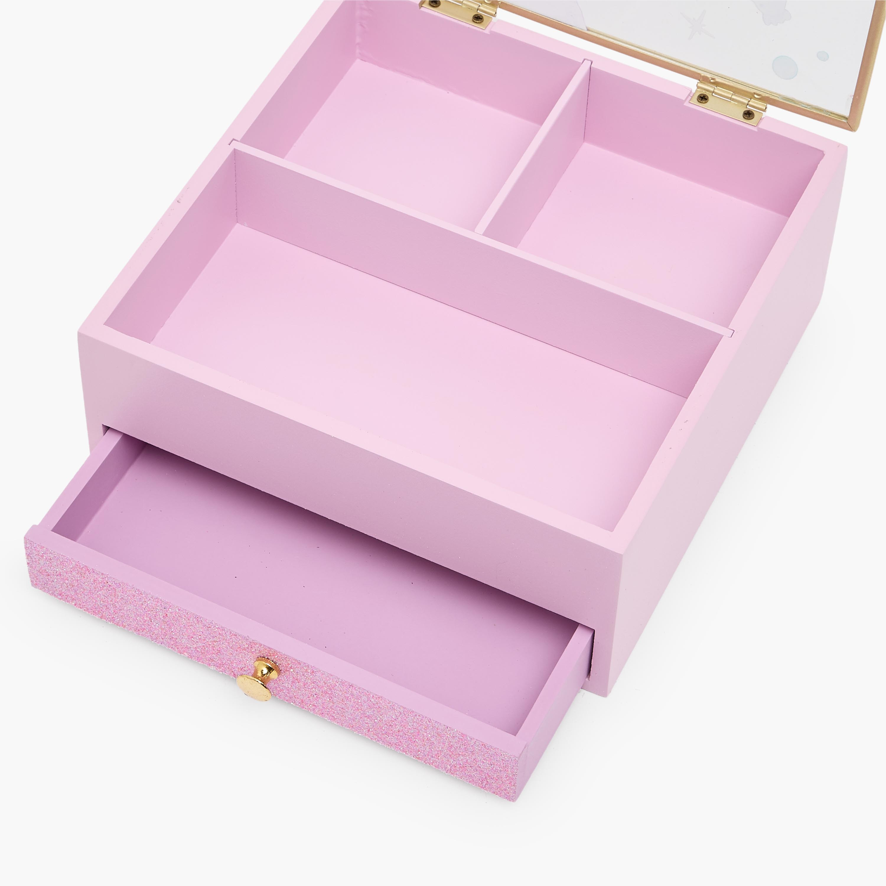 Findz 4-Compartment Jewellery Box with Mermaid Print - 18x18x8 cms-women-watchesandjewellery-jewellery-storage-image-6