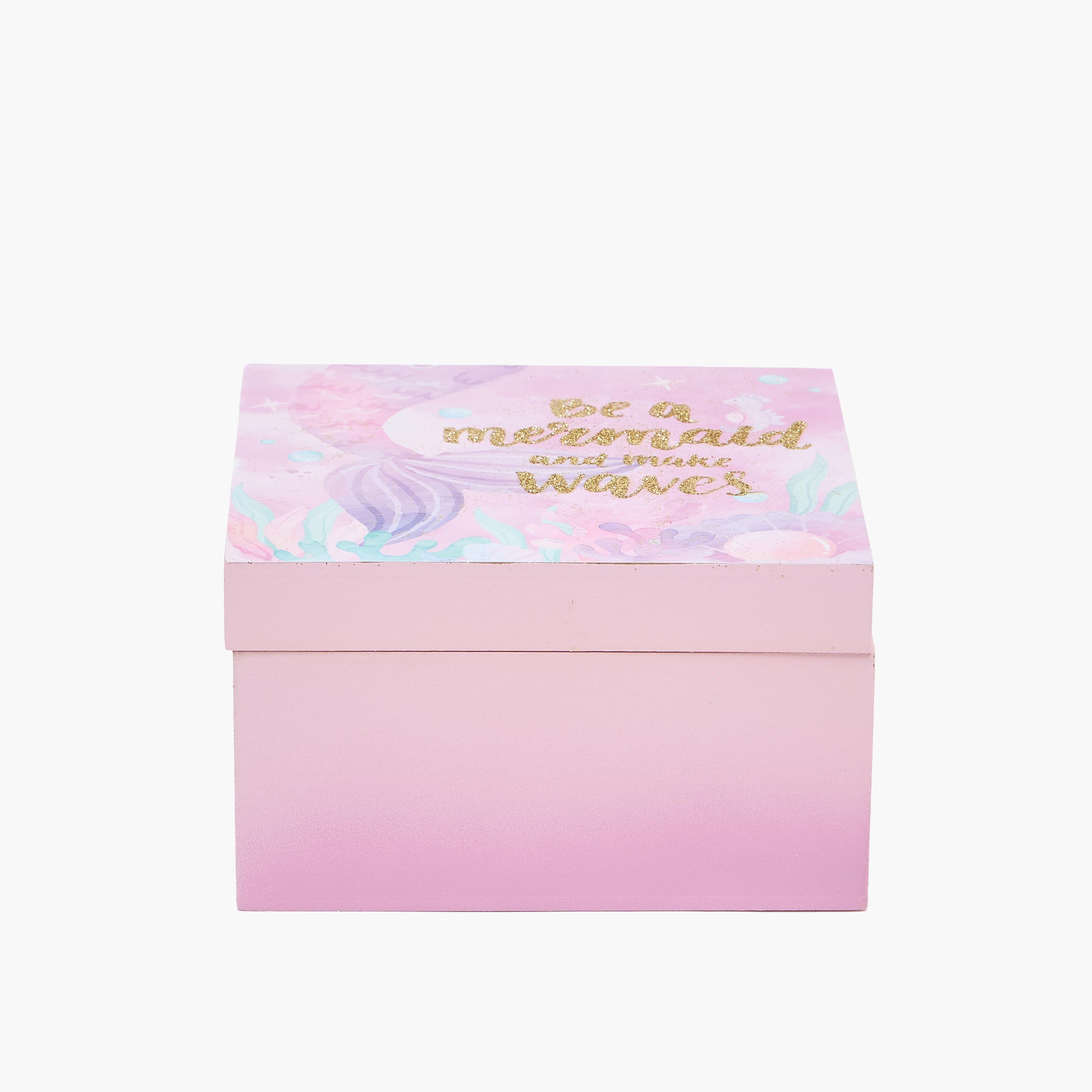Findz Jewellery Box with Mermaid Print - 15x15x8 cms-women-watchesandjewellery-jewellery-storage-image-1