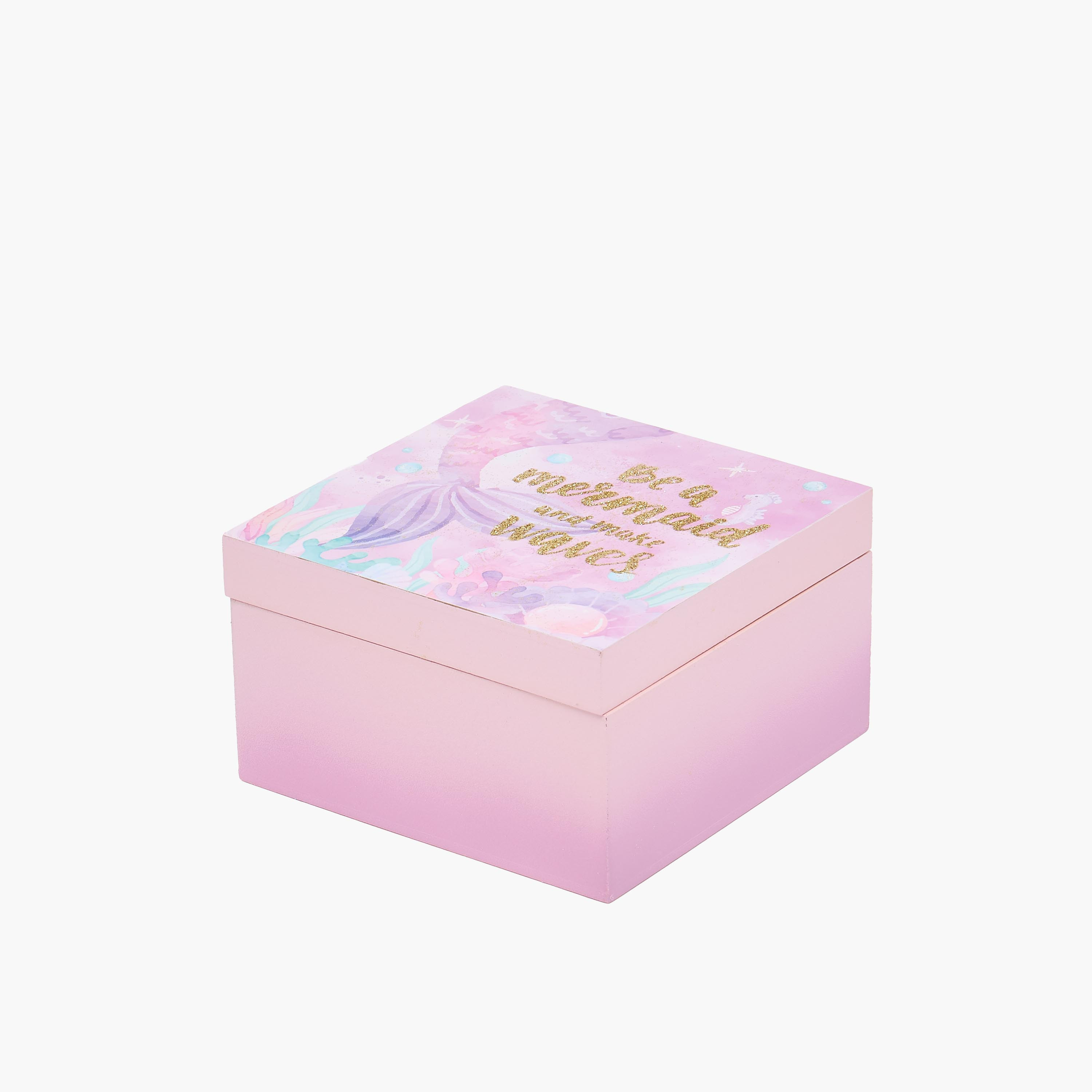 Findz Jewellery Box with Mermaid Print - 15x15x8 cms-women-watchesandjewellery-jewellery-storage-image-2