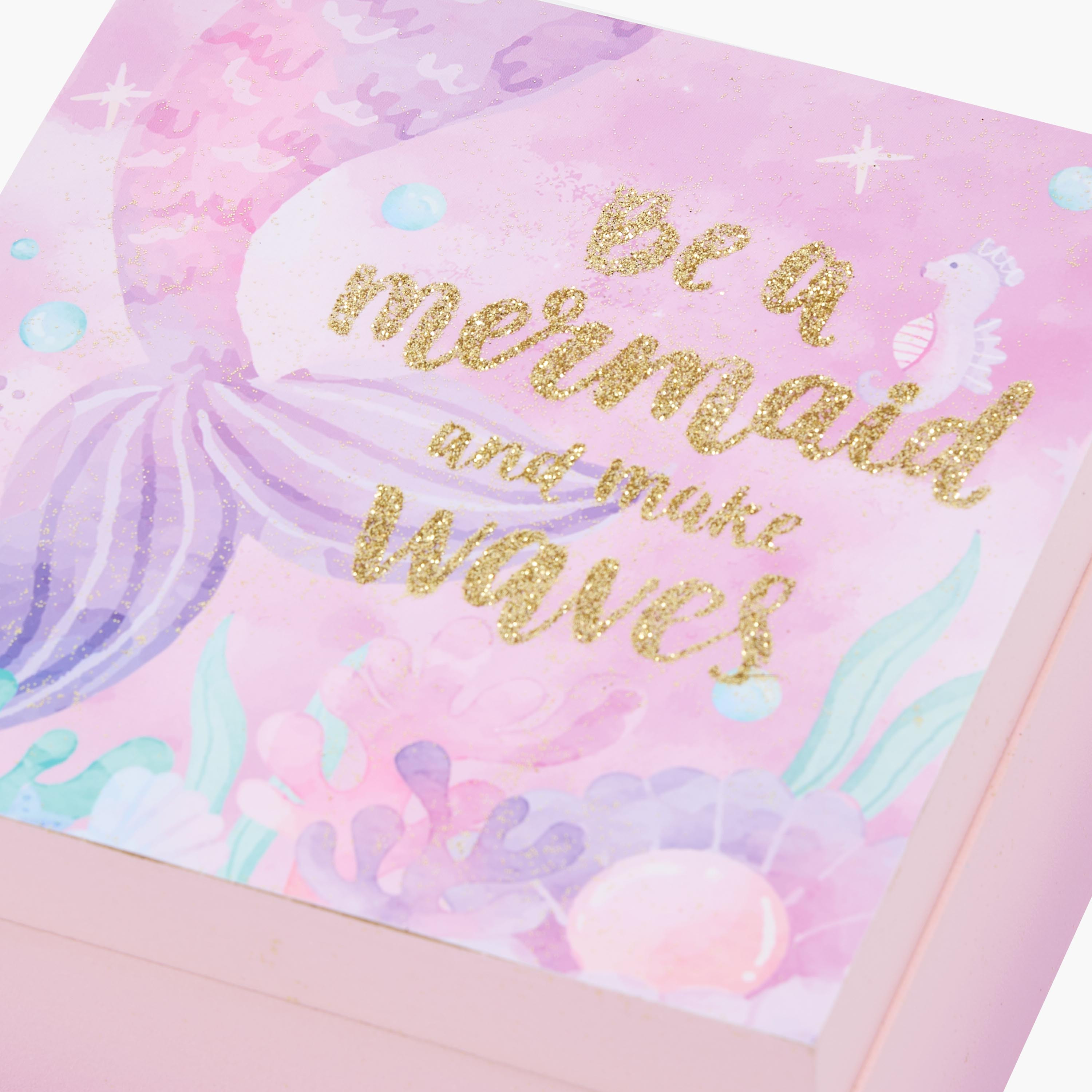 Findz Jewellery Box with Mermaid Print - 15x15x8 cms-women-watchesandjewellery-jewellery-storage-image-3