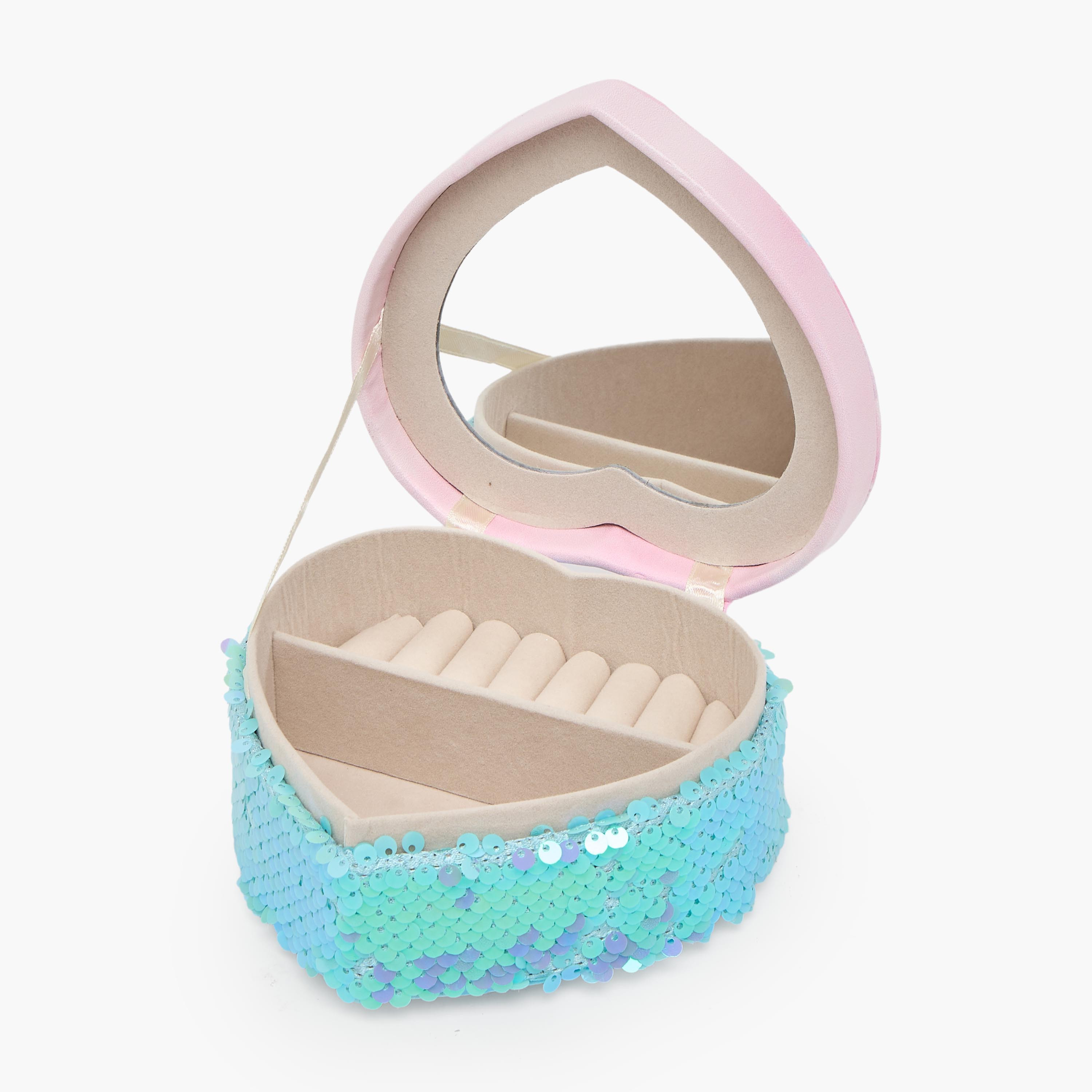 Findz 1-Compartment Jewellery Organiser with Mermaid Print - 13x12x6 cms-women-watchesandjewellery-jewellery-storage-image-5