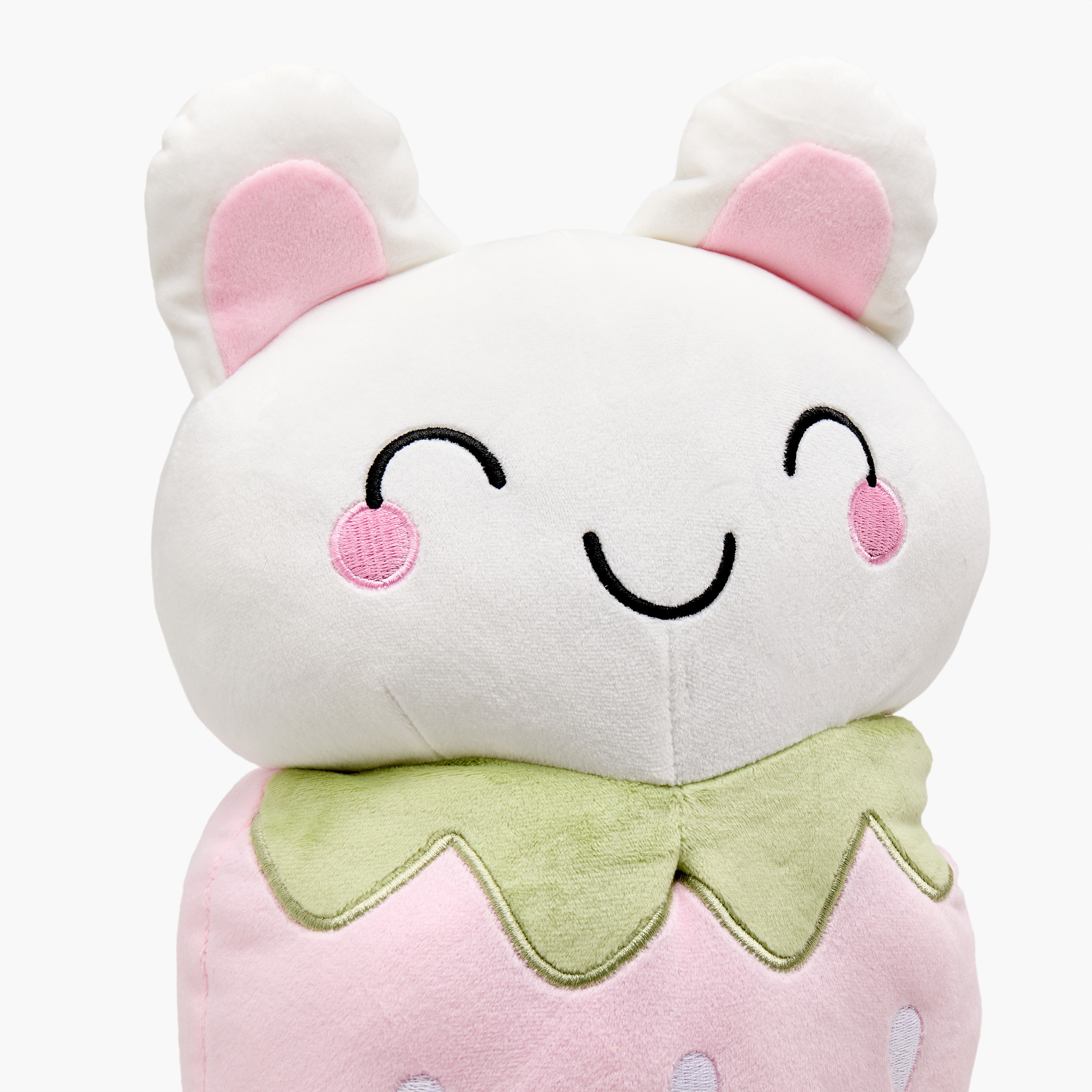 Strawberry Cushion with Bunny Accent - 23x41 cms-household-cushionsandthrows-filledcushions-decorativecushions-image-4