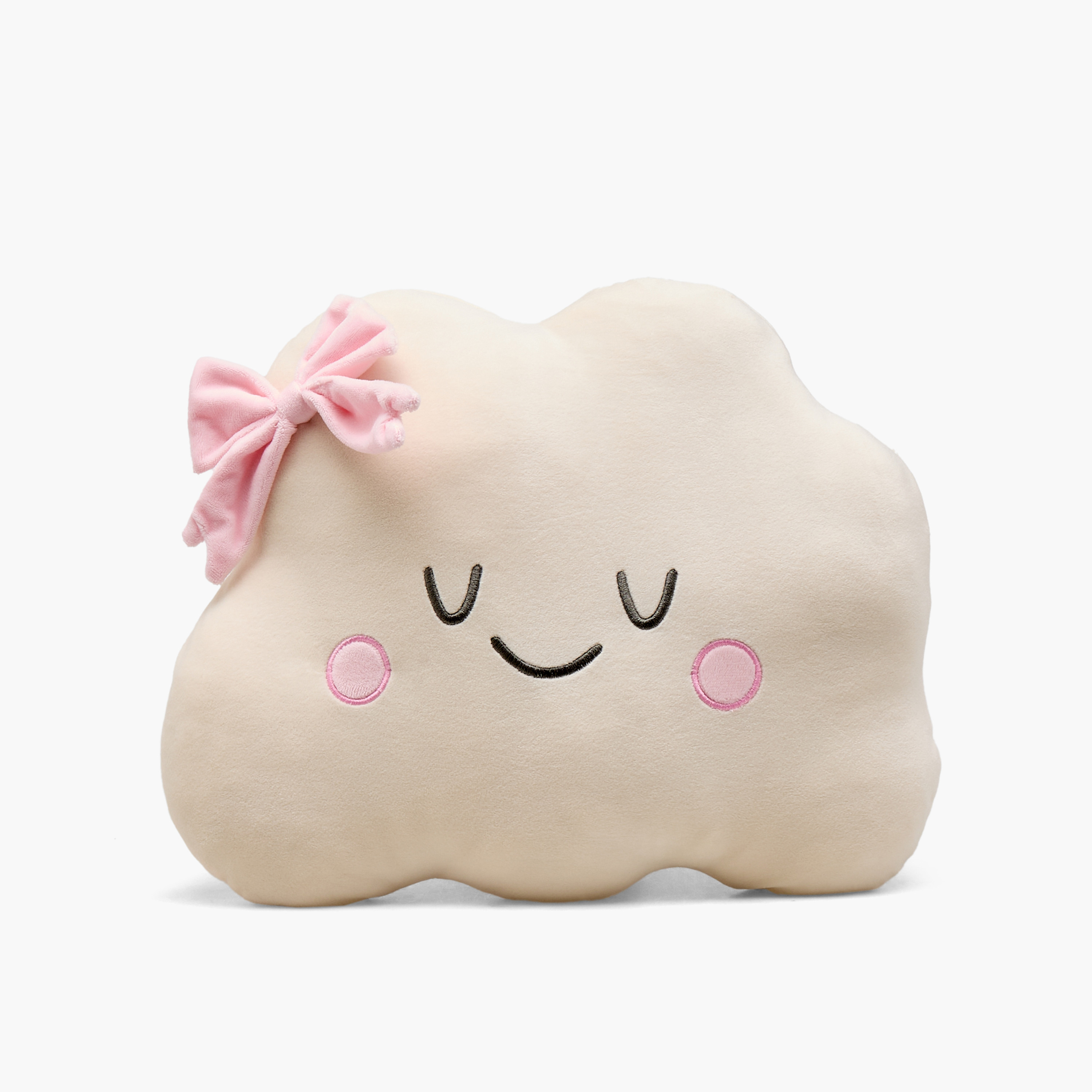 Cloud Cushion with Bow Accent - 38x30 cms-household-cushionsandthrows-filledcushions-decorativecushions-image-1