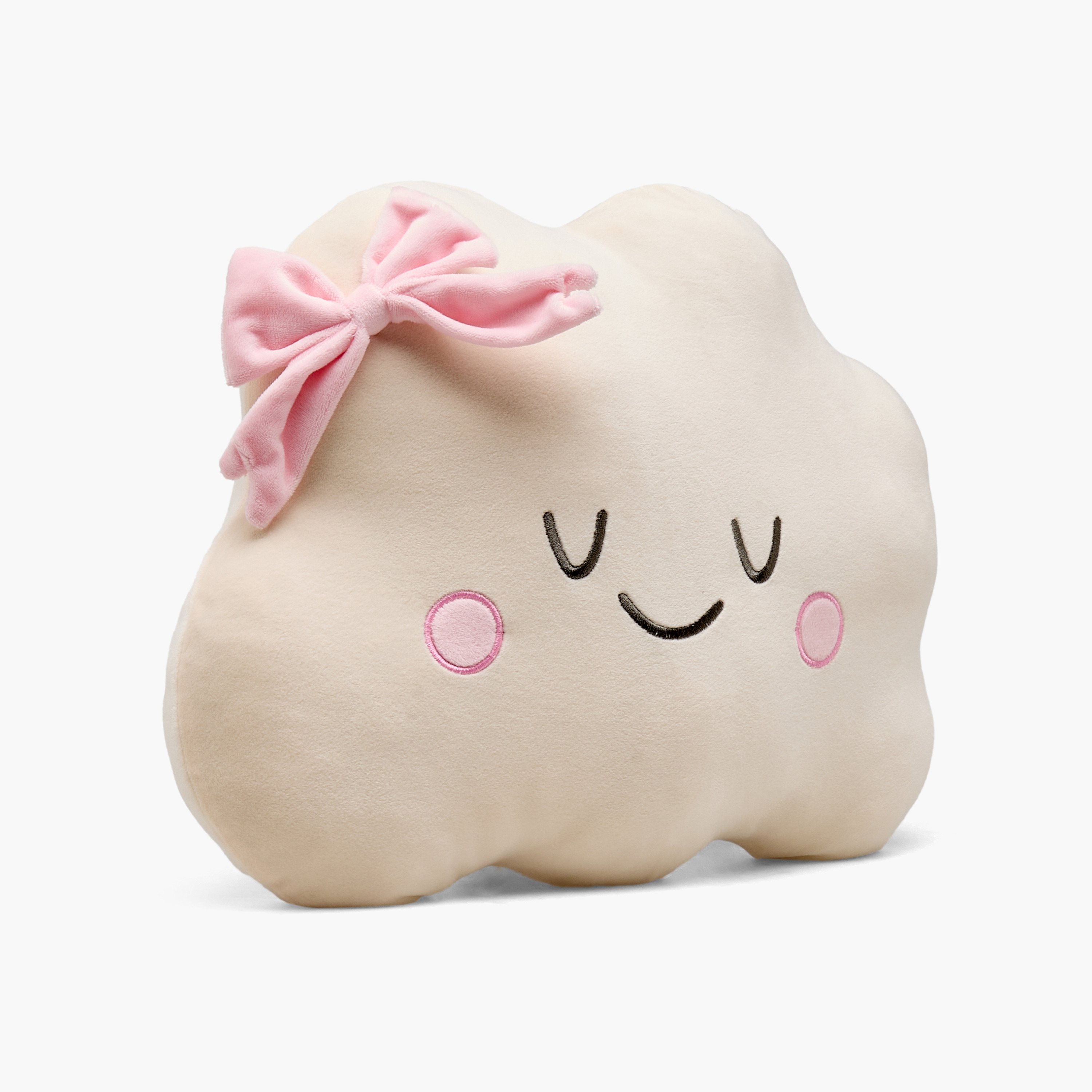 Cloud Cushion with Bow Accent - 38x30 cms-household-cushionsandthrows-filledcushions-decorativecushions-image-2
