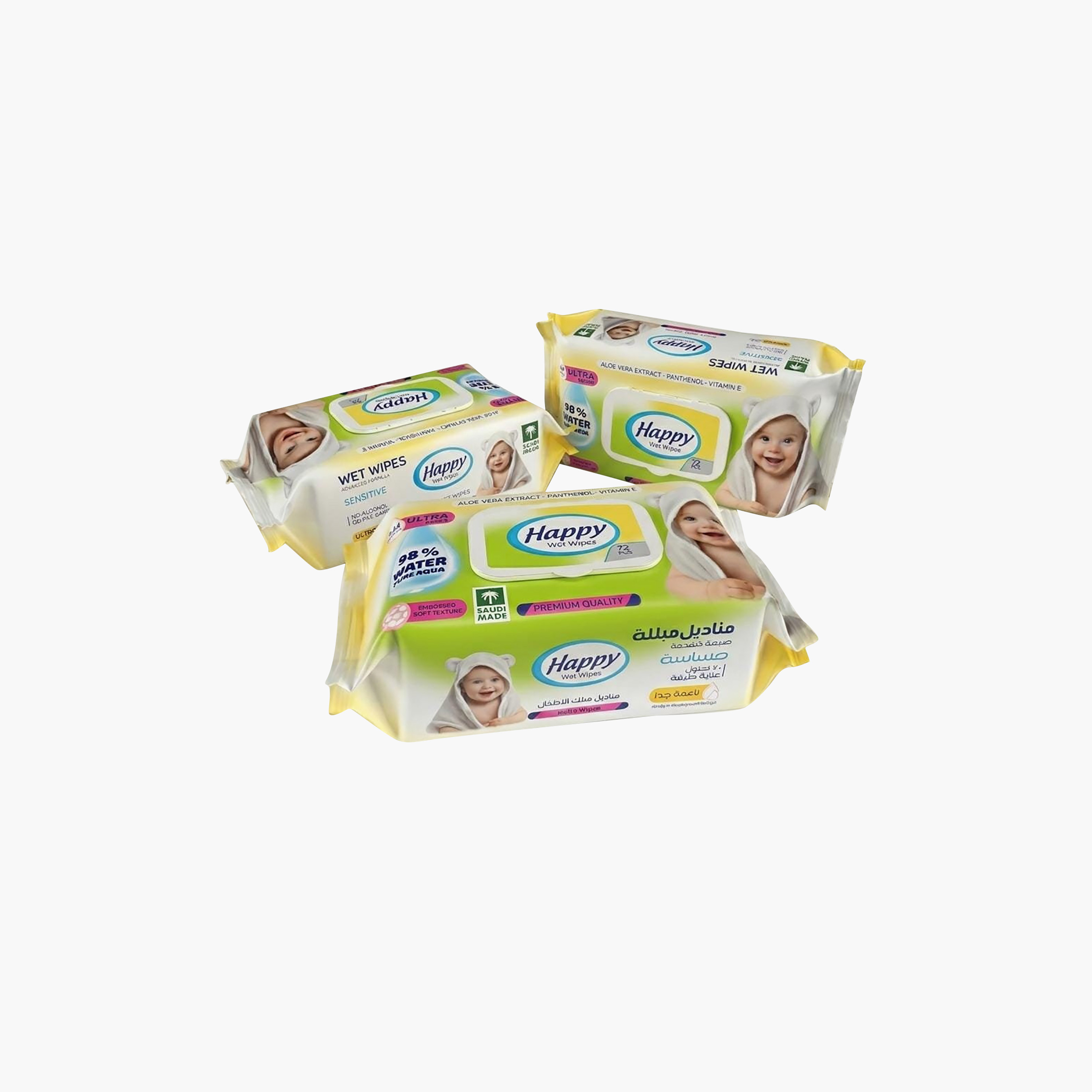 Happy 216-Piece Sensitive Soft Skin Wet Wipes-baby-diapering-babywipes-image-3