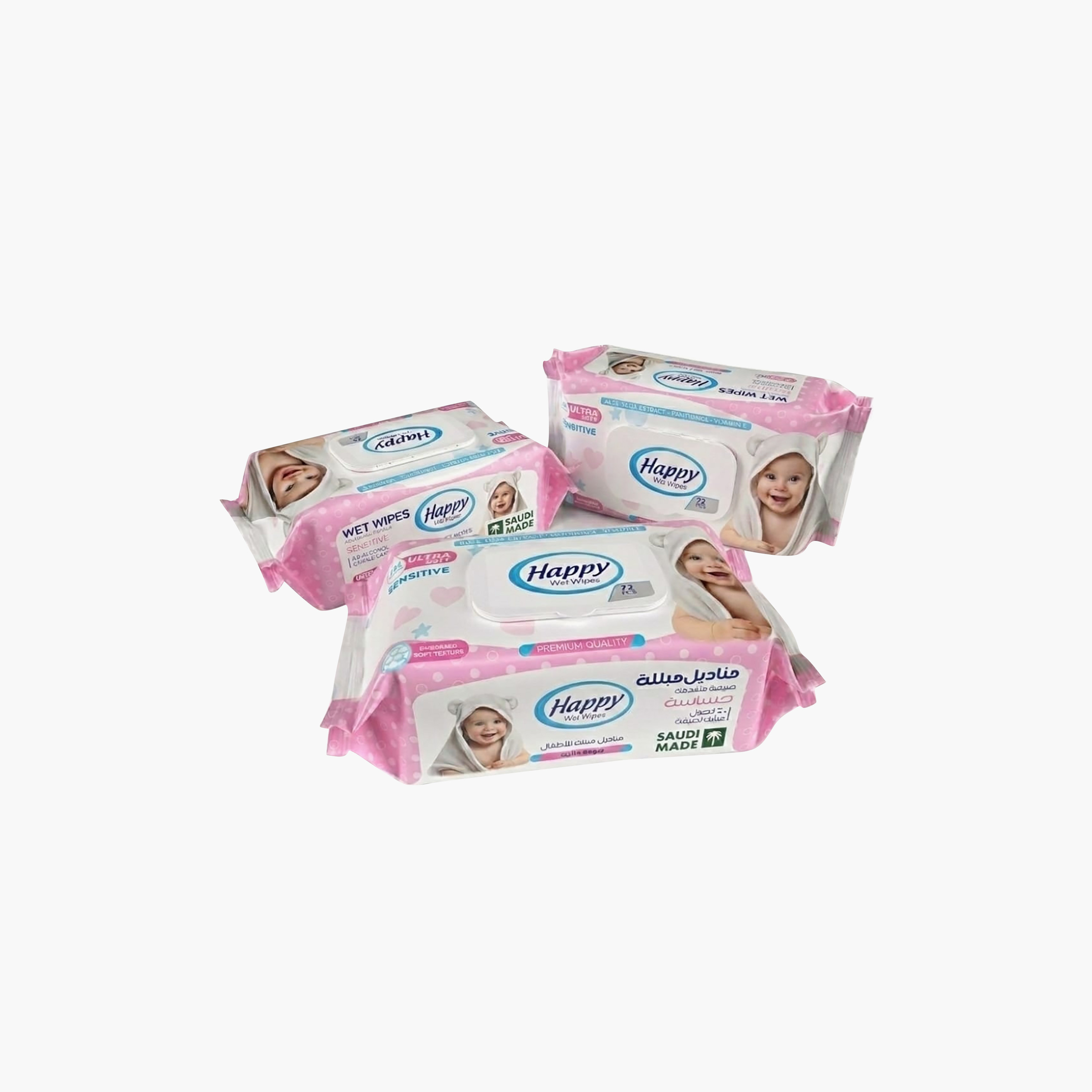 Happy 216-Piece Sensitive Soft Skin Wet Wipes-baby-diapering-babywipes-image-3