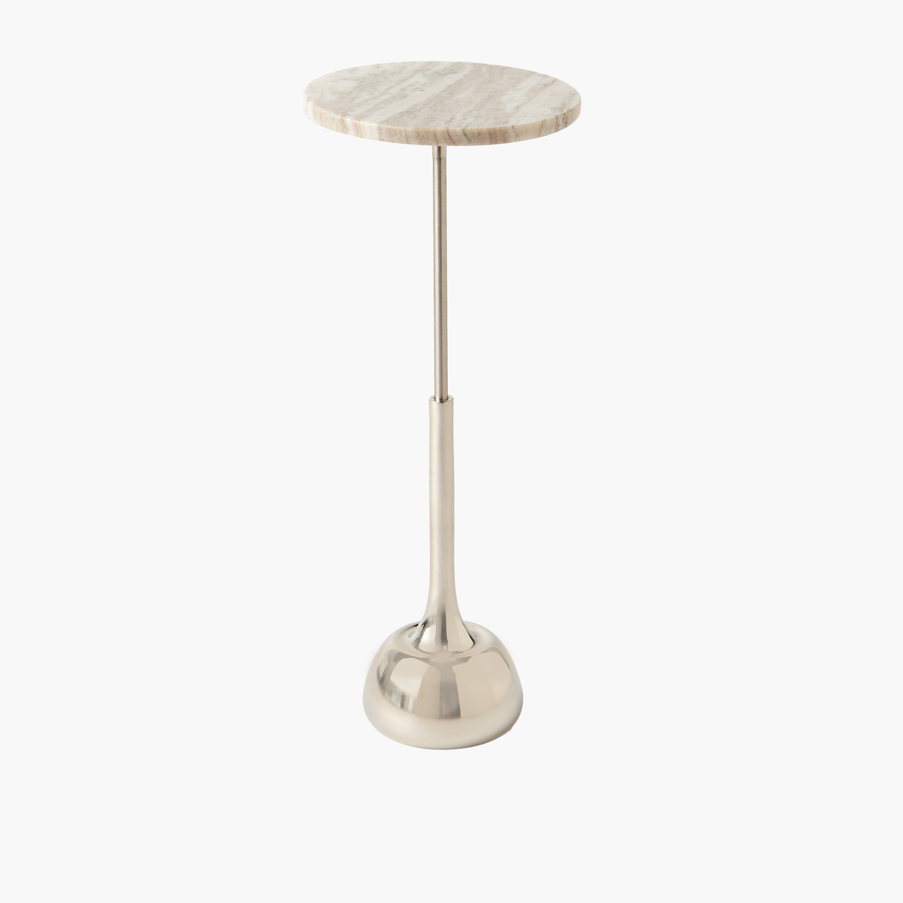 Marble Top Side Table with Pedestal Base - 60 cms-furniture-livingroom-sideandendtables-image-1