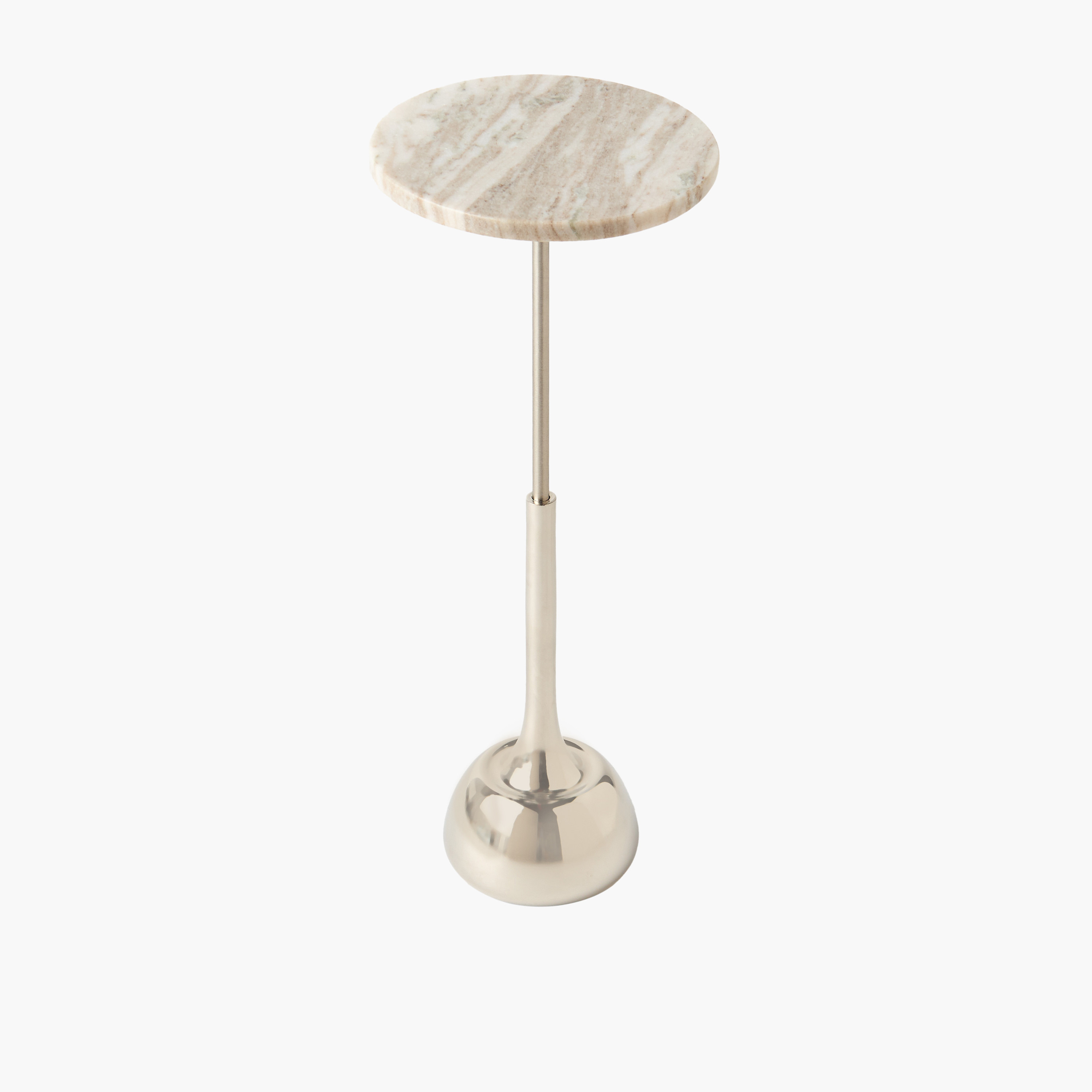 Marble Top Side Table with Pedestal Base - 60 cms-furniture-livingroom-sideandendtables-image-2