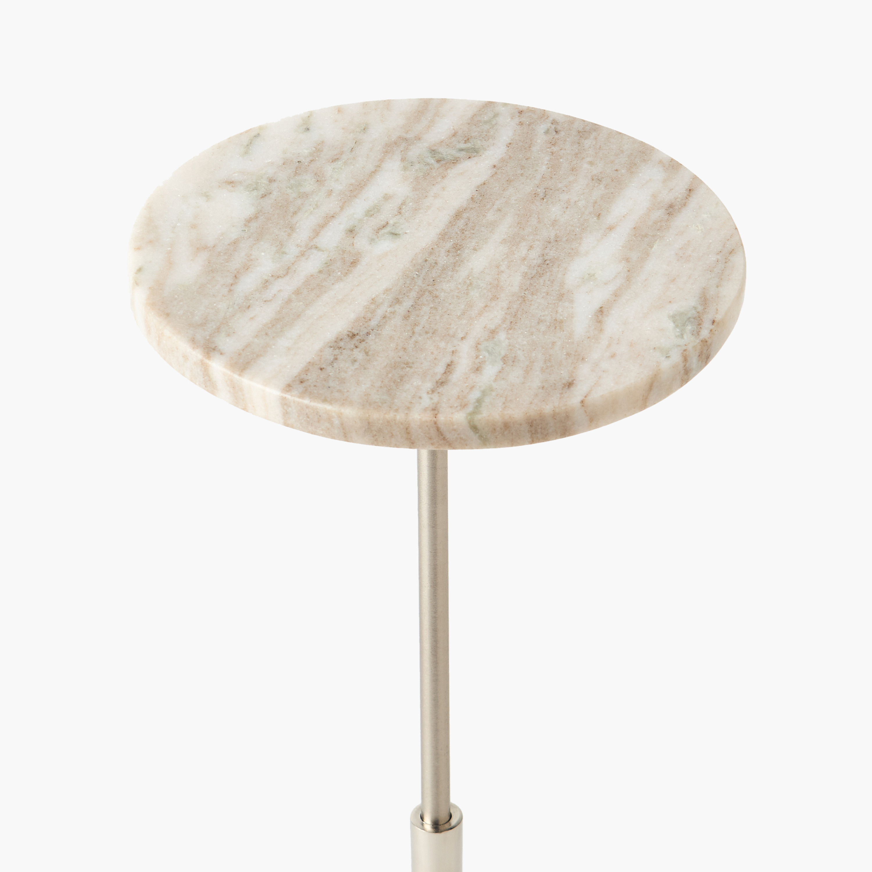 Marble Top Side Table with Pedestal Base - 60 cms-furniture-livingroom-sideandendtables-image-4