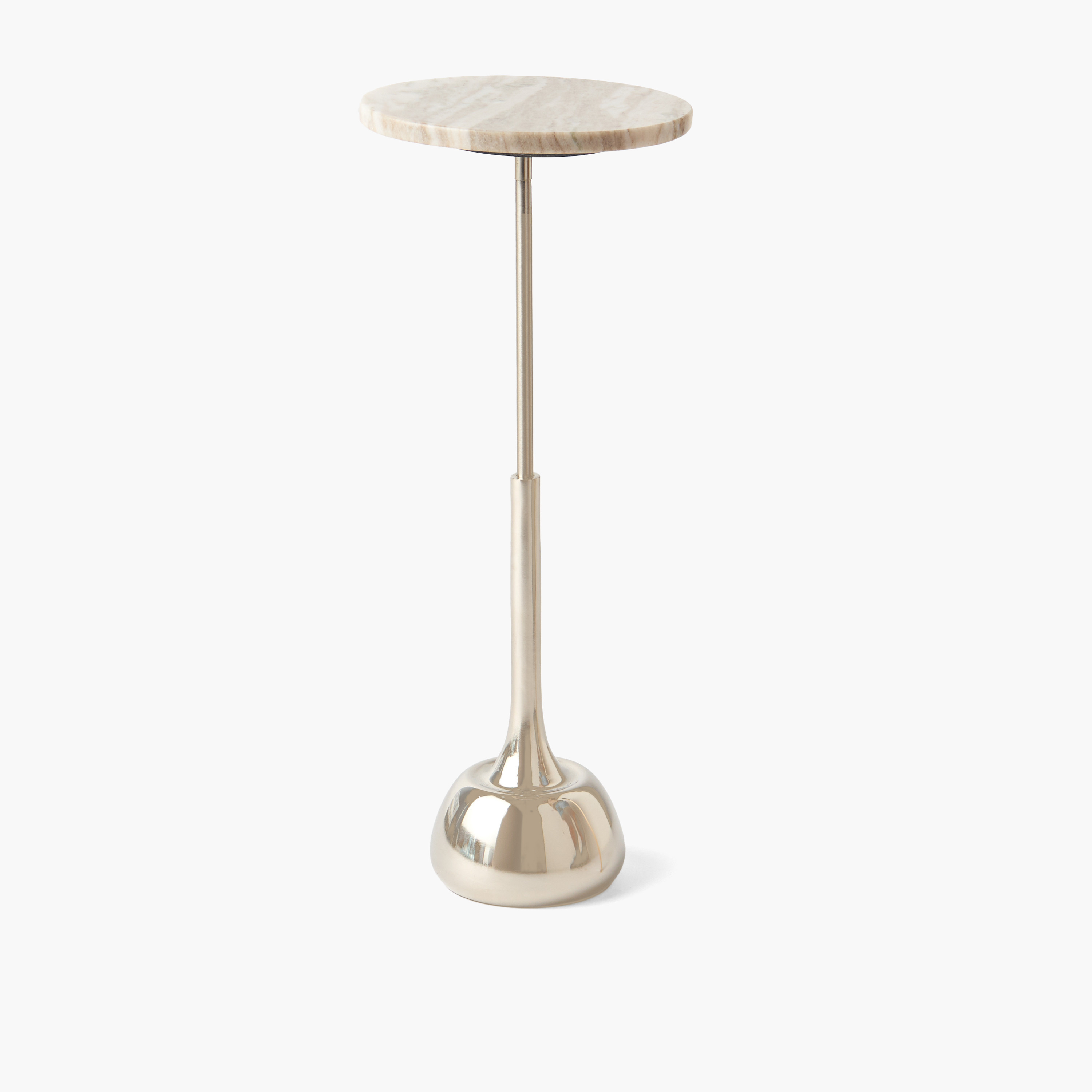 Marble Top Side Table with Pedestal Base - 60 cms-furniture-livingroom-sideandendtables-image-6