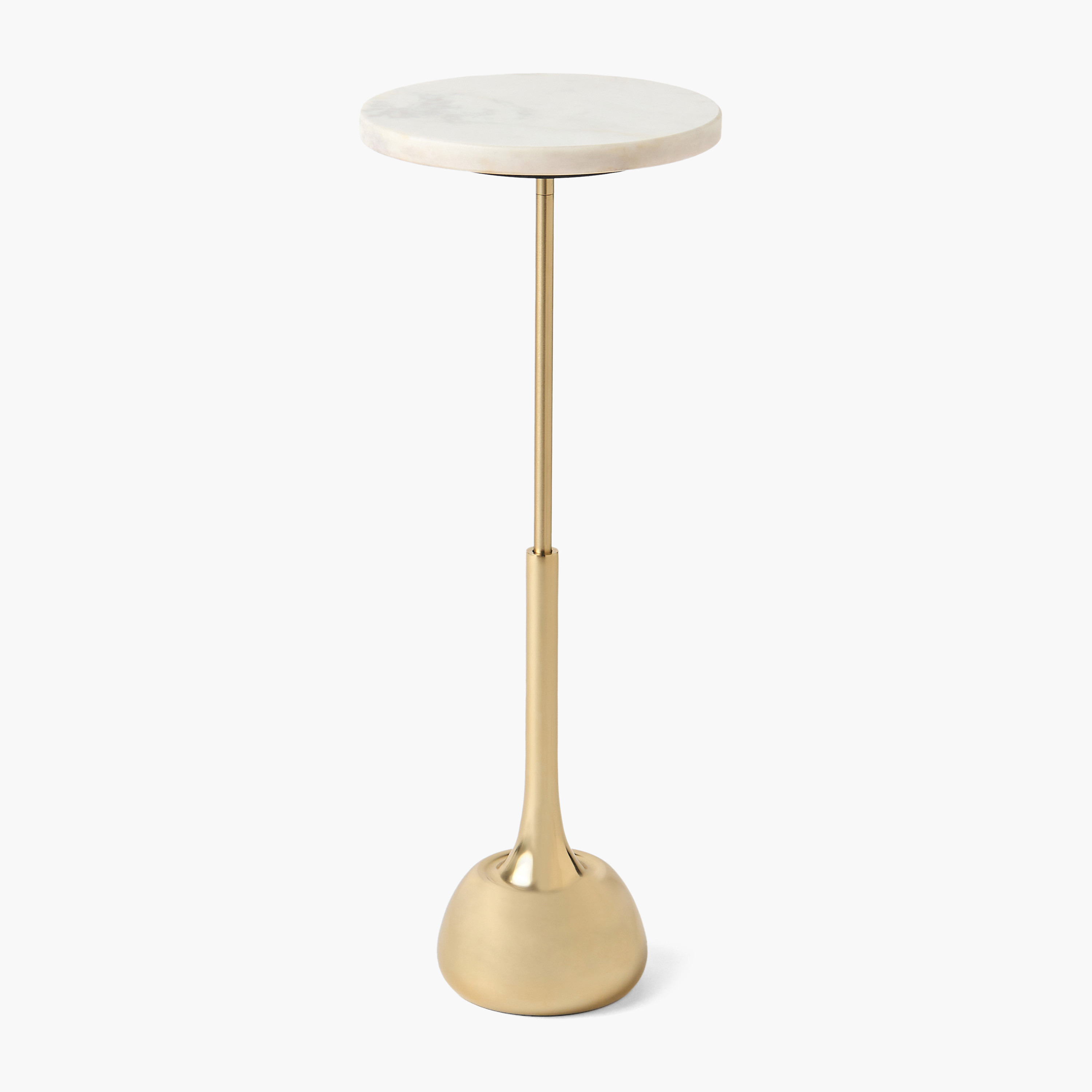 Marble Top Side Table with Pedestal Base - 60 cms-furniture-livingroom-sideandendtables-image-1