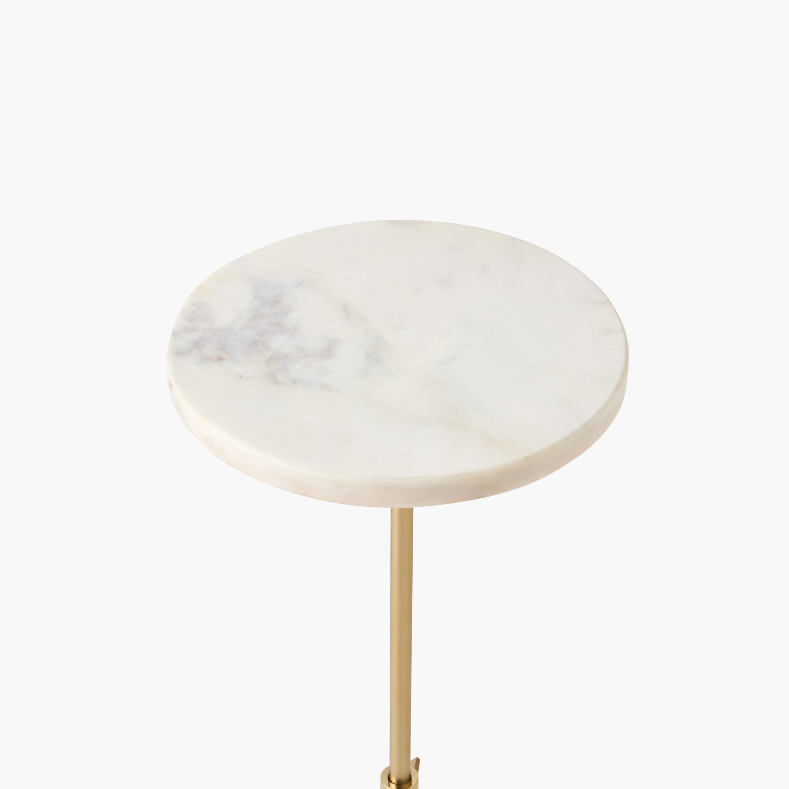 Marble Top Side Table with Pedestal Base - 60 cms-furniture-livingroom-sideandendtables-image-4