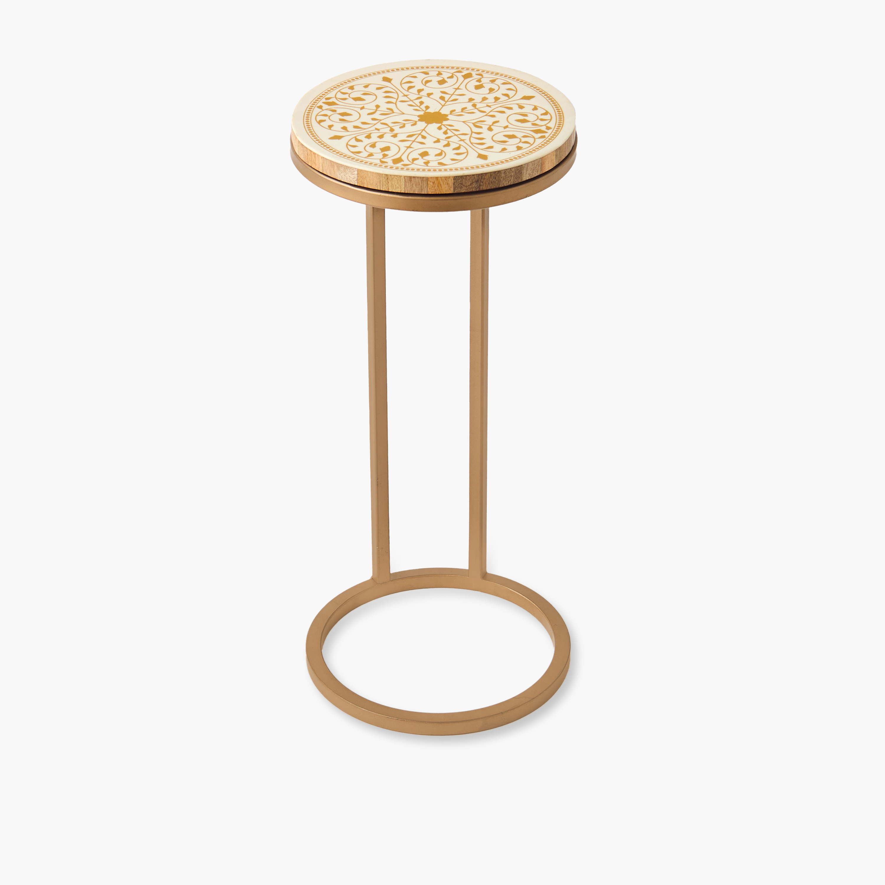 Resin Top Side Table with Pedestal Base - 58 cms-furniture-livingroom-sideandendtables-image-2