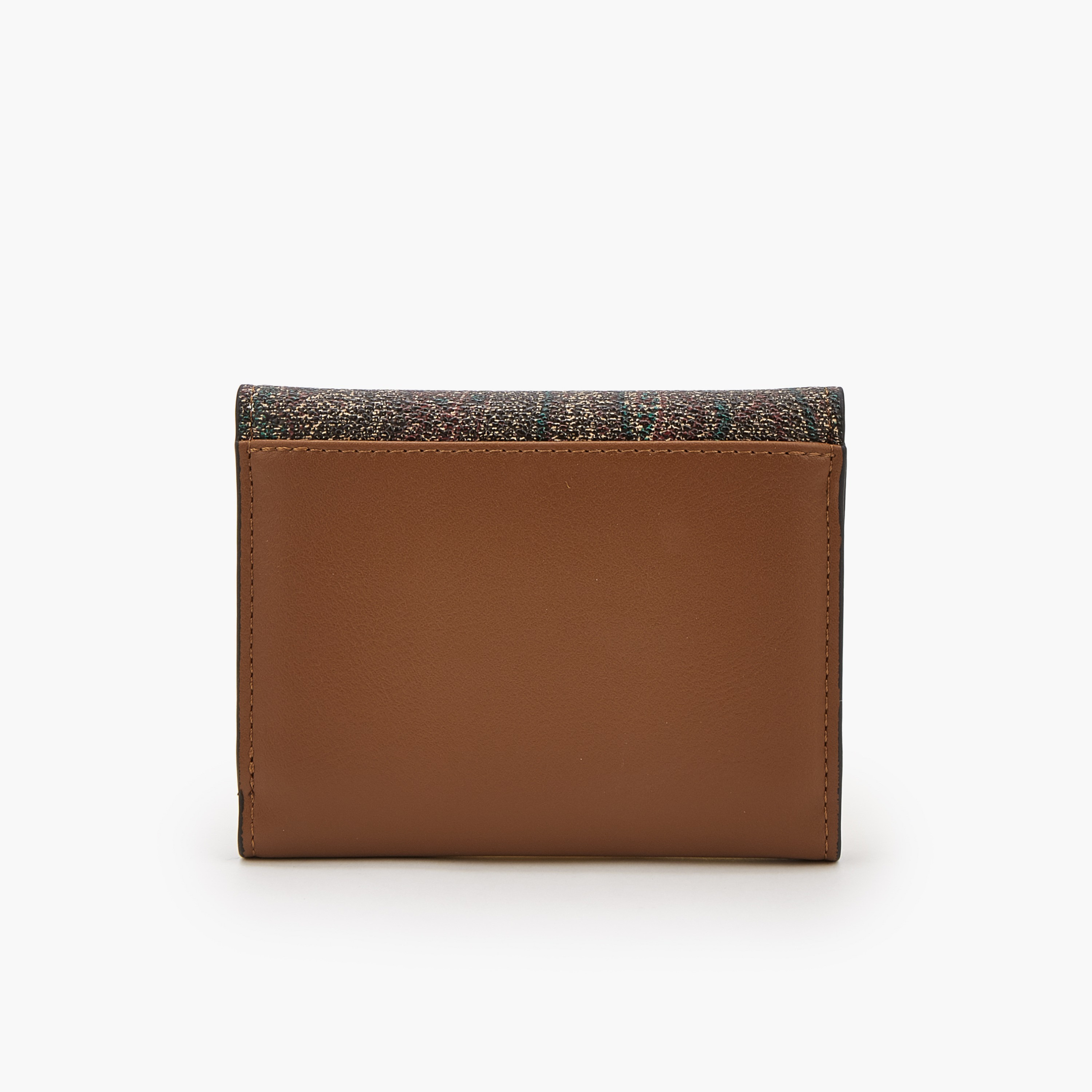 محفظة ثلاثية الطيّة بطبعات بيزلي وزينة قفل دوار من سيليست-women-bagsandwallets-wallets-image-3