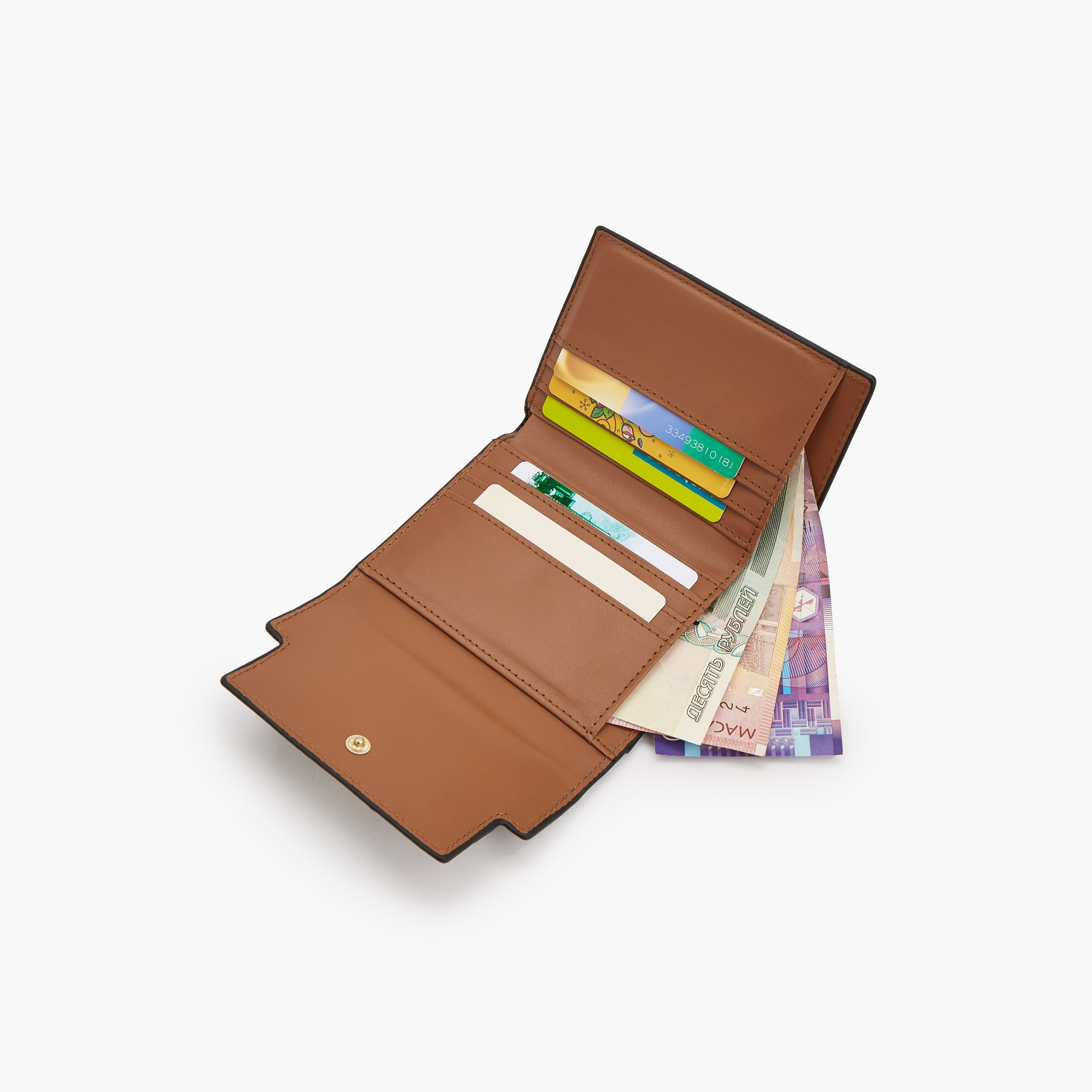 محفظة ثلاثية الطيّة بطبعات بيزلي وزينة قفل دوار من سيليست-women-bagsandwallets-wallets-image-6