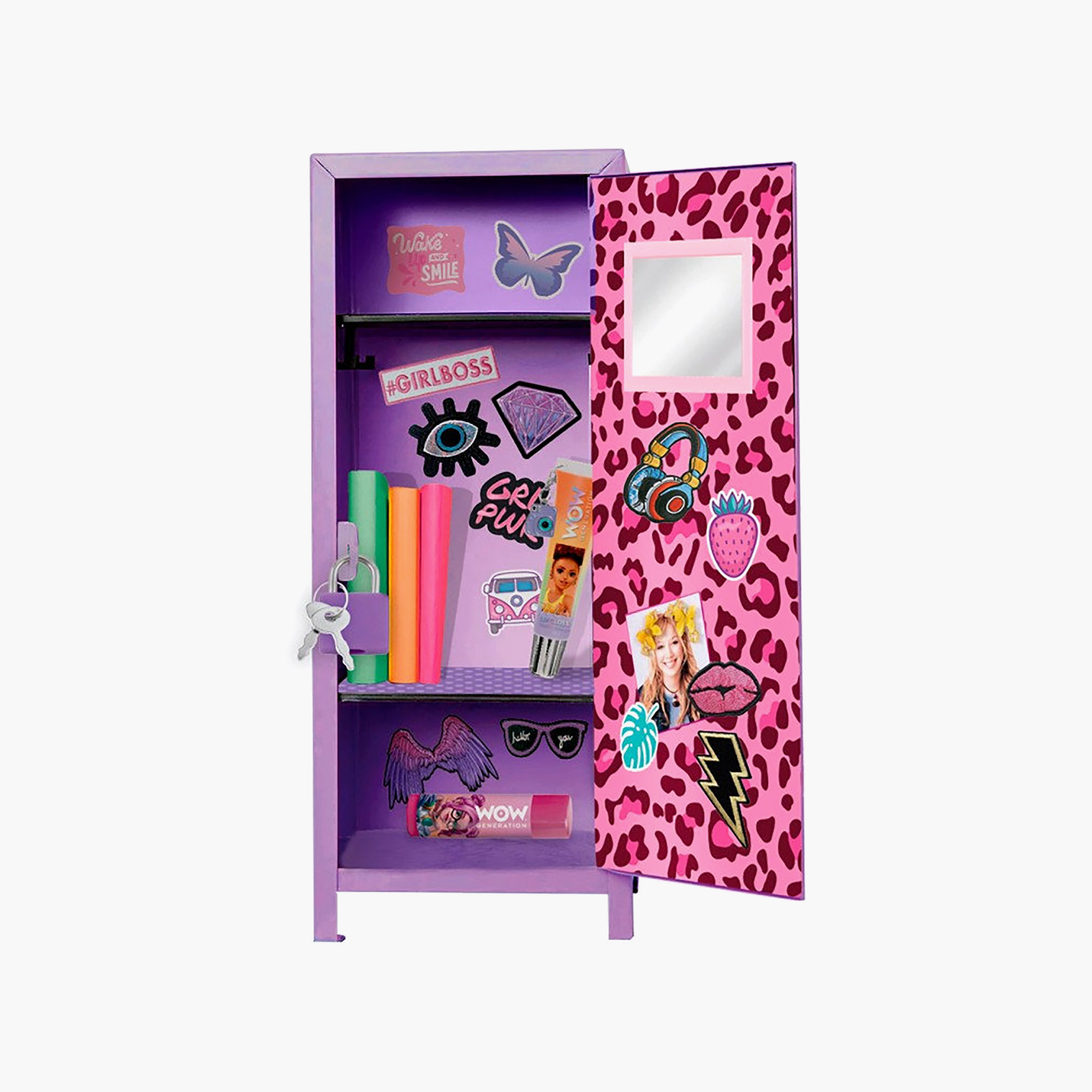 خزانة معدنية مع مغناطيسات وملصقات من واو جينيريشن-school-artsandcrafts-image-2