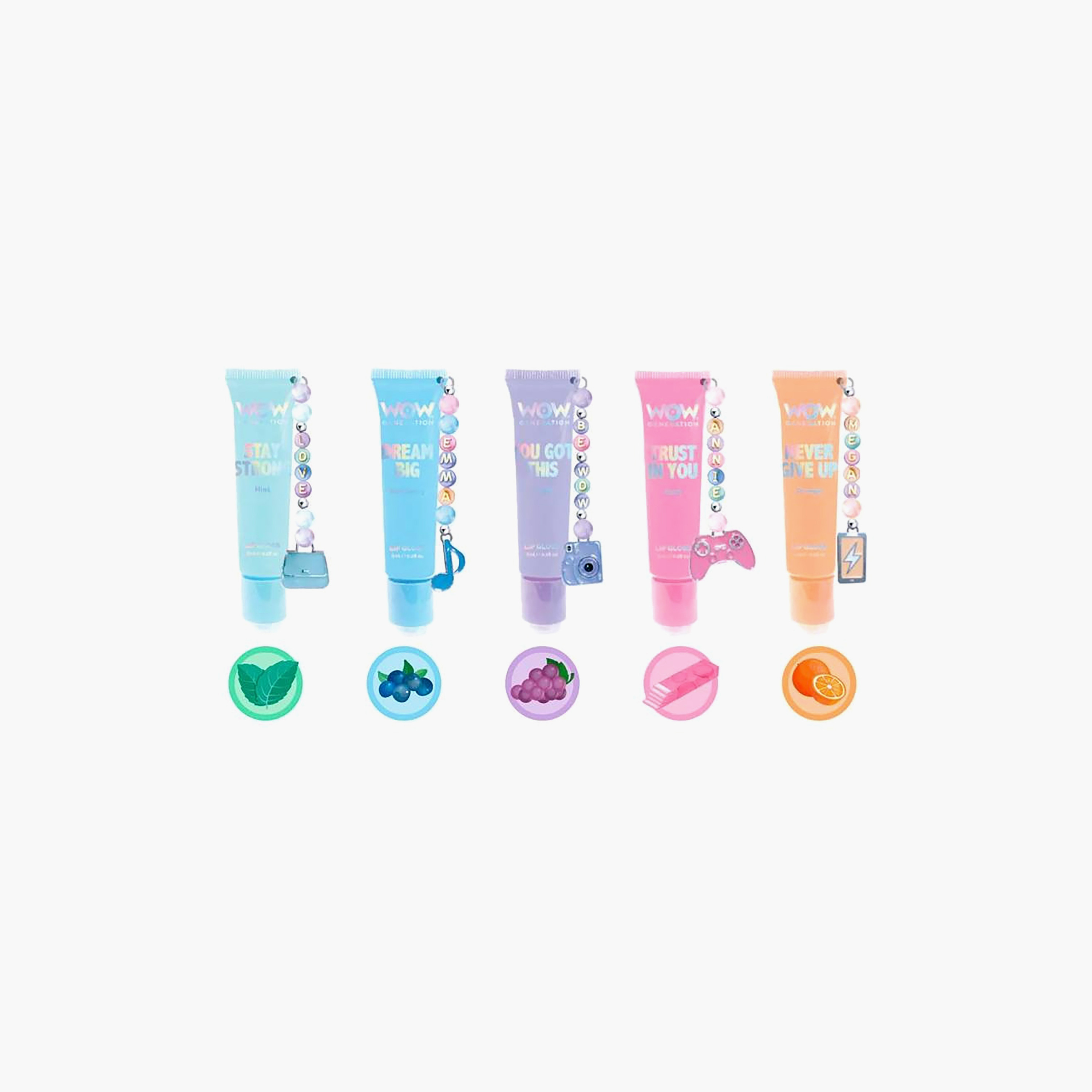 مجموعة ملمع شفاه باور جيرلز مع تعليقات من واو جينيريشن - 5 قطع-toys-roleplay-makeupandcosmeticsets-image-1