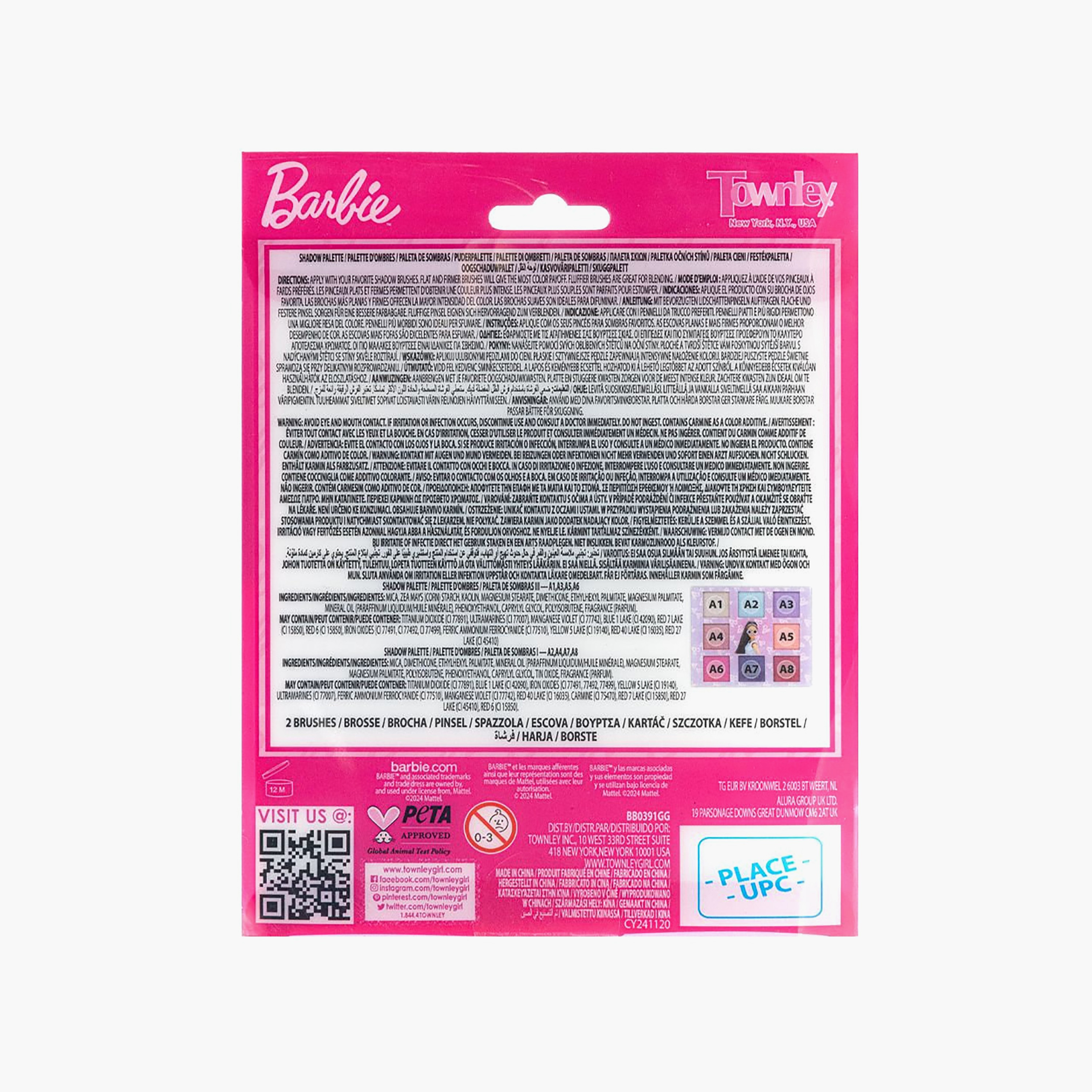 Townley Barbie Eyeshadow Palette Cosmetic Set-toys-roleplay-makeupandcosmeticsets-image-4