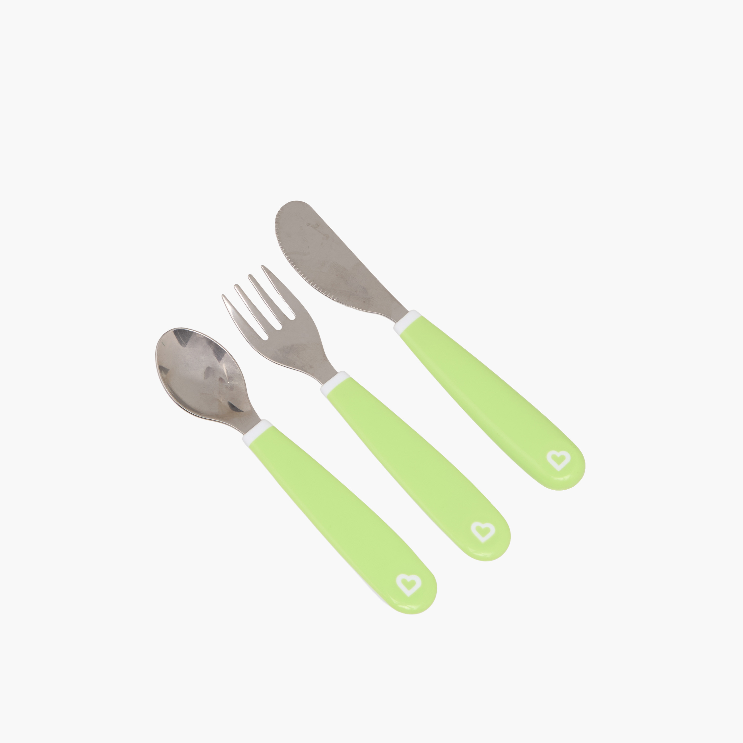 Munchkin Mealtime Set with Spoon, Fork, Knife, Stainless Steel-baby-feeding-mealtimeessentials-image-1
