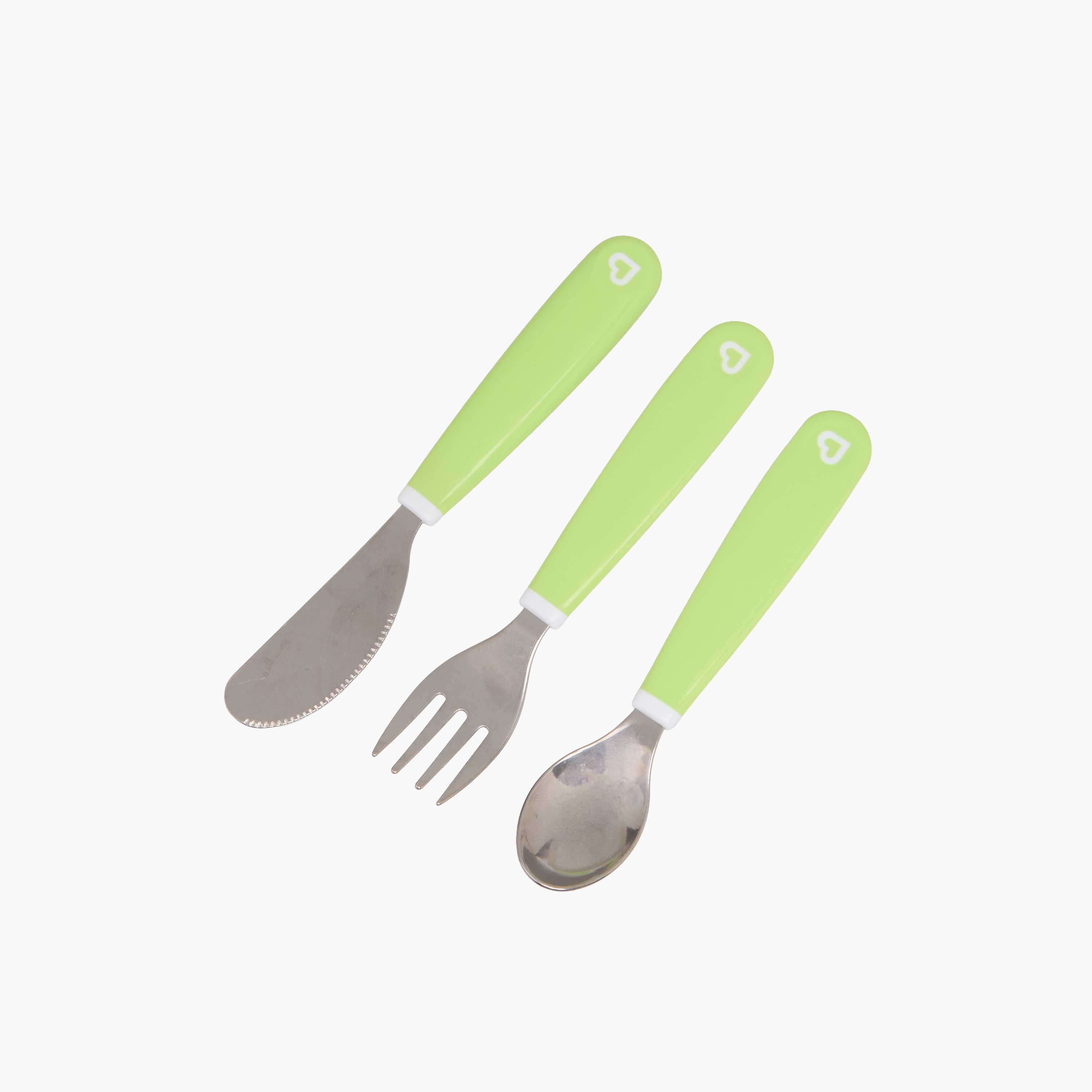 Munchkin Mealtime Set with Spoon, Fork, Knife, Stainless Steel-baby-feeding-mealtimeessentials-image-2