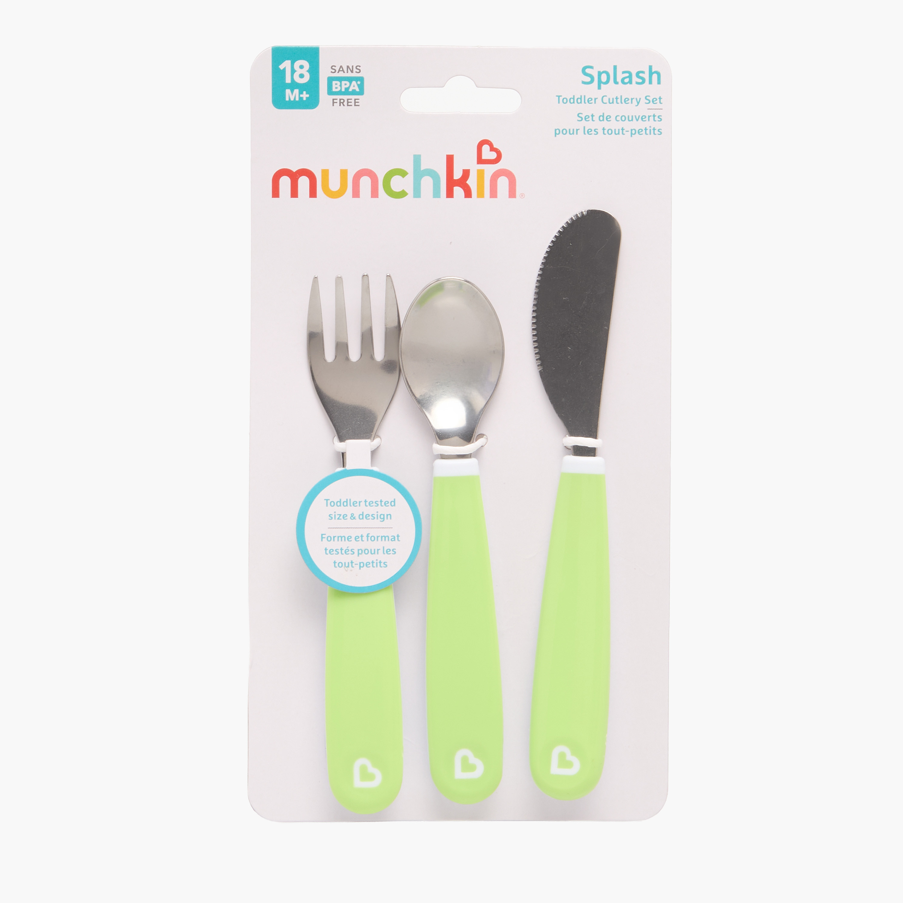 Munchkin Mealtime Set with Spoon, Fork, Knife, Stainless Steel-baby-feeding-mealtimeessentials-image-5