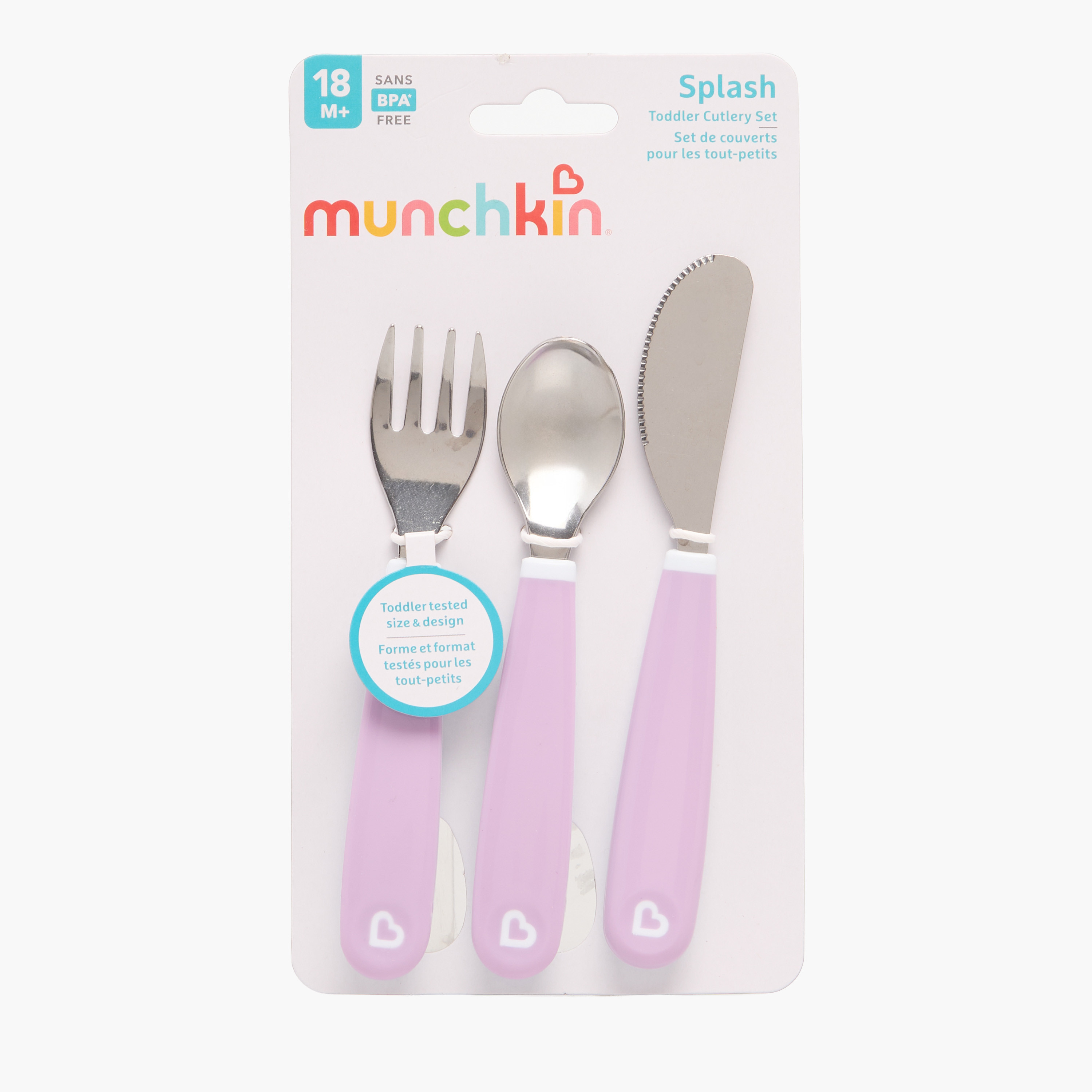 Munchkin Mealtime Set with Fork, Spoon, Knife, Stainless Steel-baby-feeding-mealtimeessentials-image-6