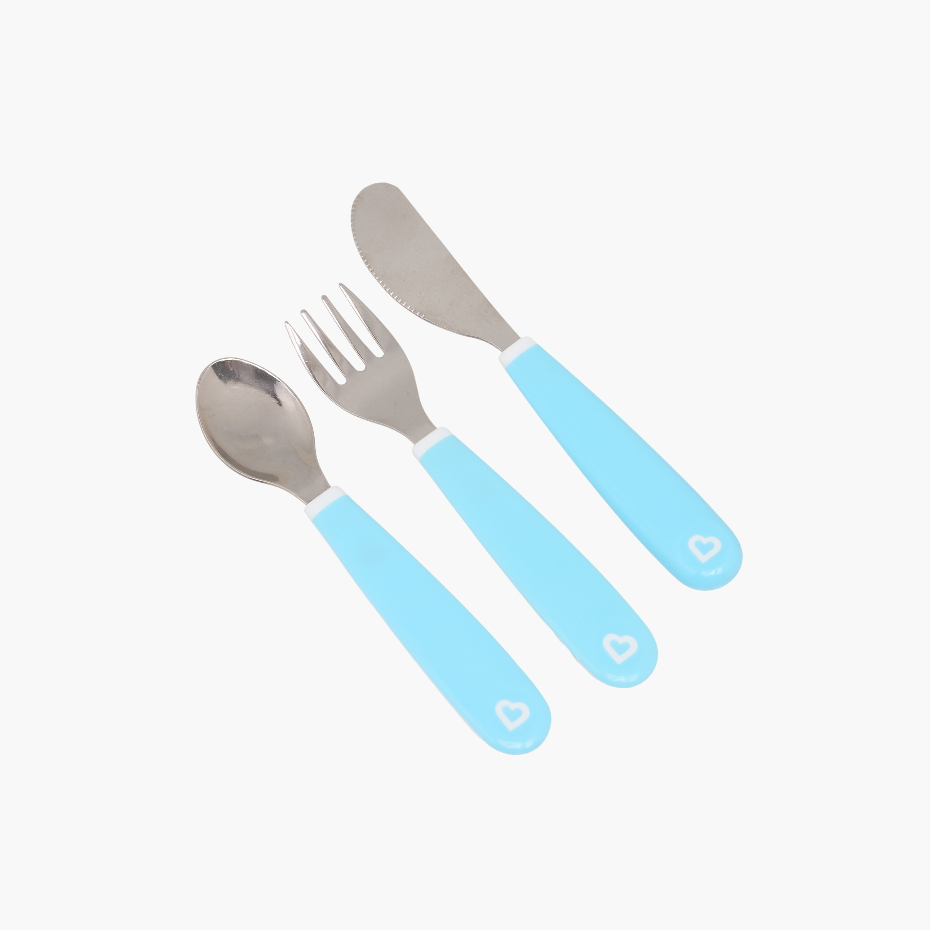 Munchkin Mealtime Set with Spoon, Fork, Knife, Stainless Steel-baby-feeding-mealtimeessentials-image-2