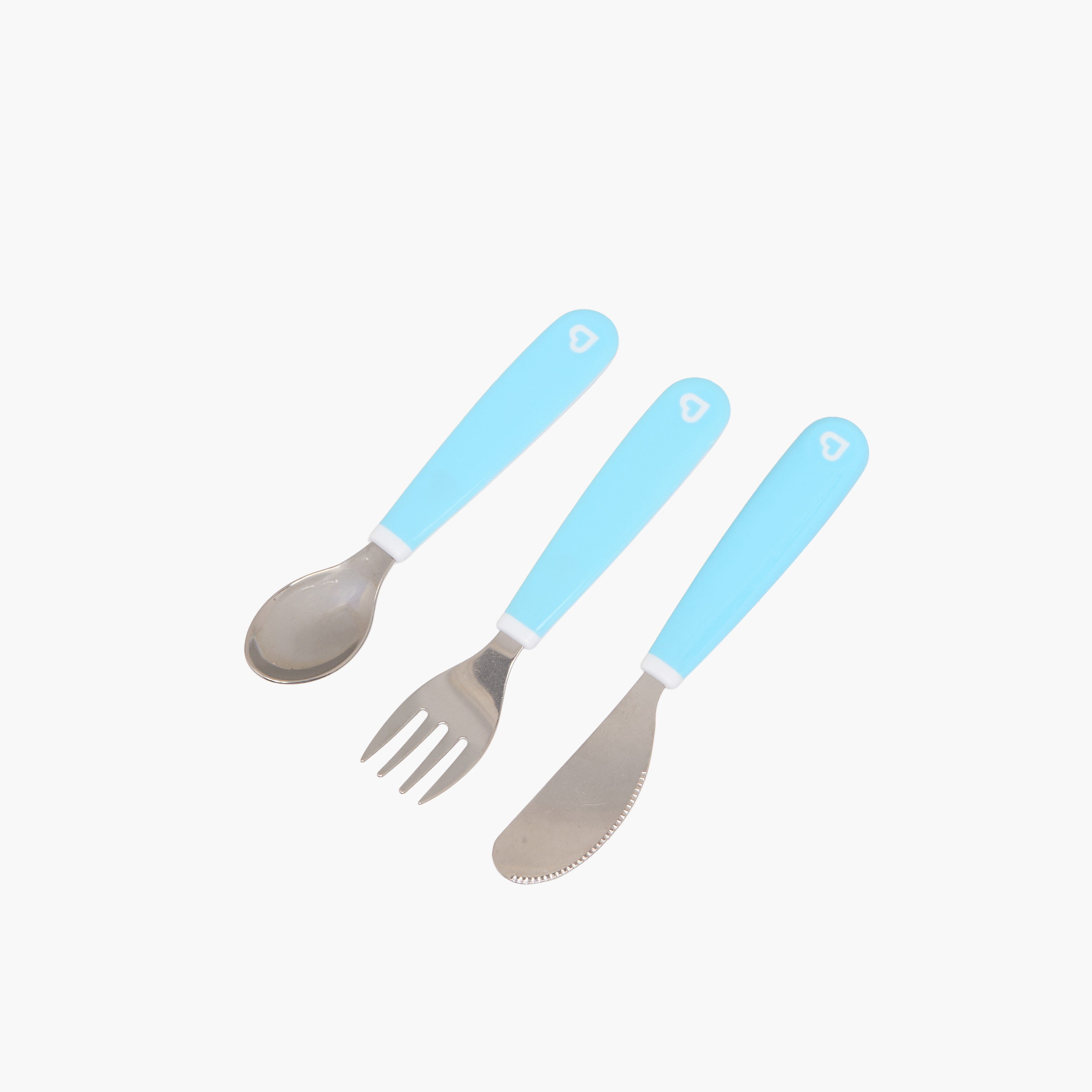 Munchkin Mealtime Set with Spoon, Fork, Knife, Stainless Steel-baby-feeding-mealtimeessentials-image-3