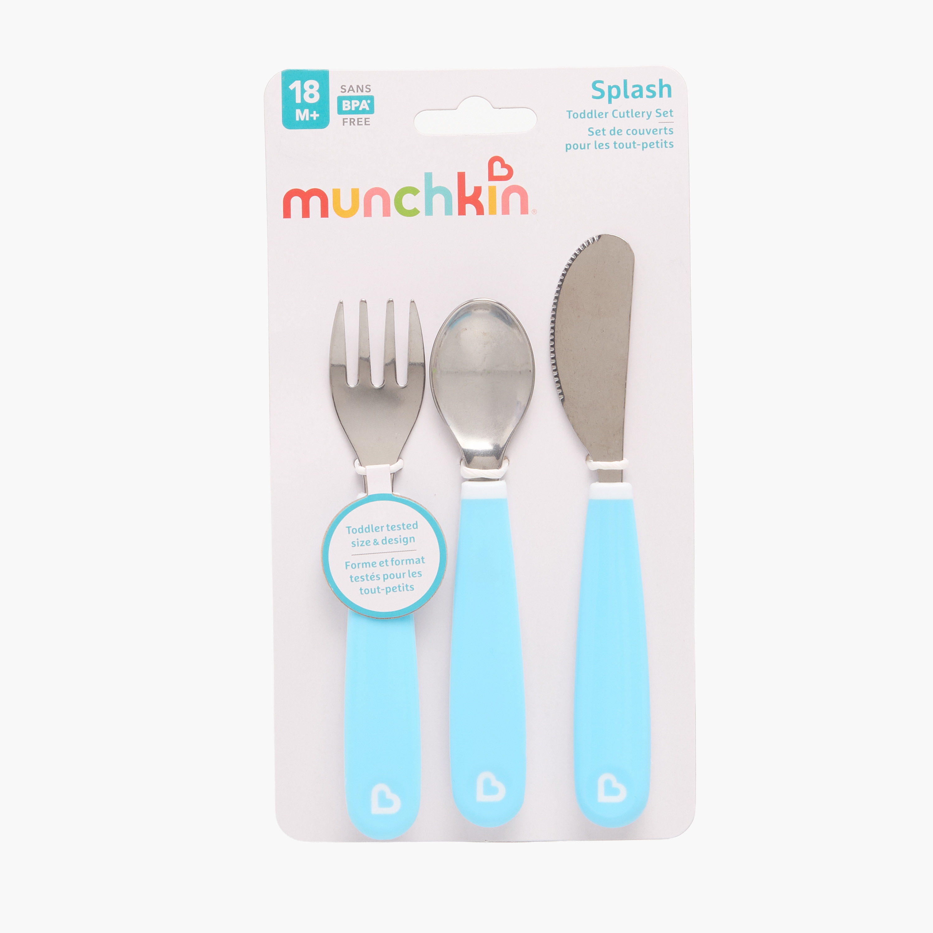 Munchkin Mealtime Set with Spoon, Fork, Knife, Stainless Steel-baby-feeding-mealtimeessentials-image-6