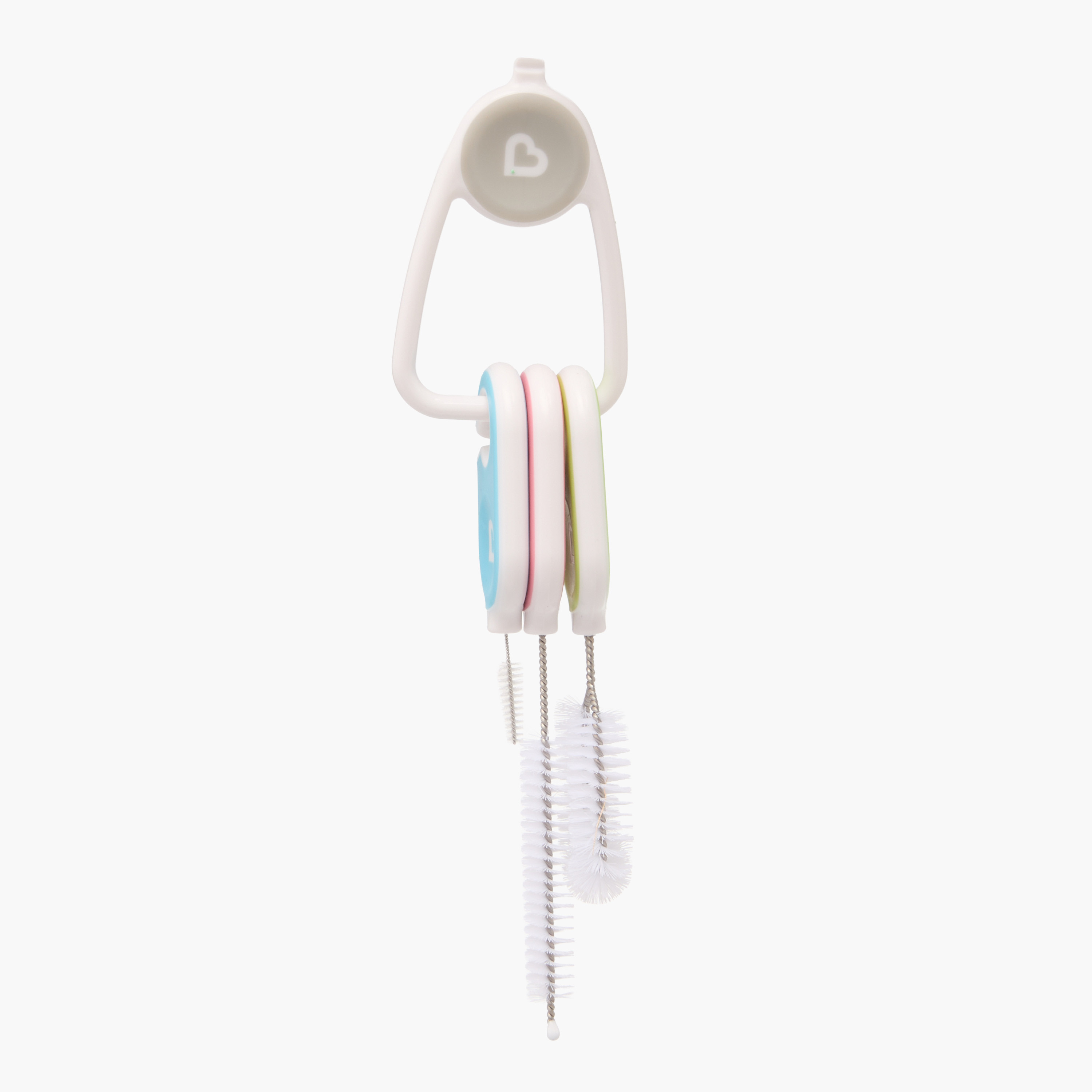 Pack of 4 Munchkin Bottle and Cup Cleaning Brush Set with Key Ring-baby-feeding-accessories-image-2