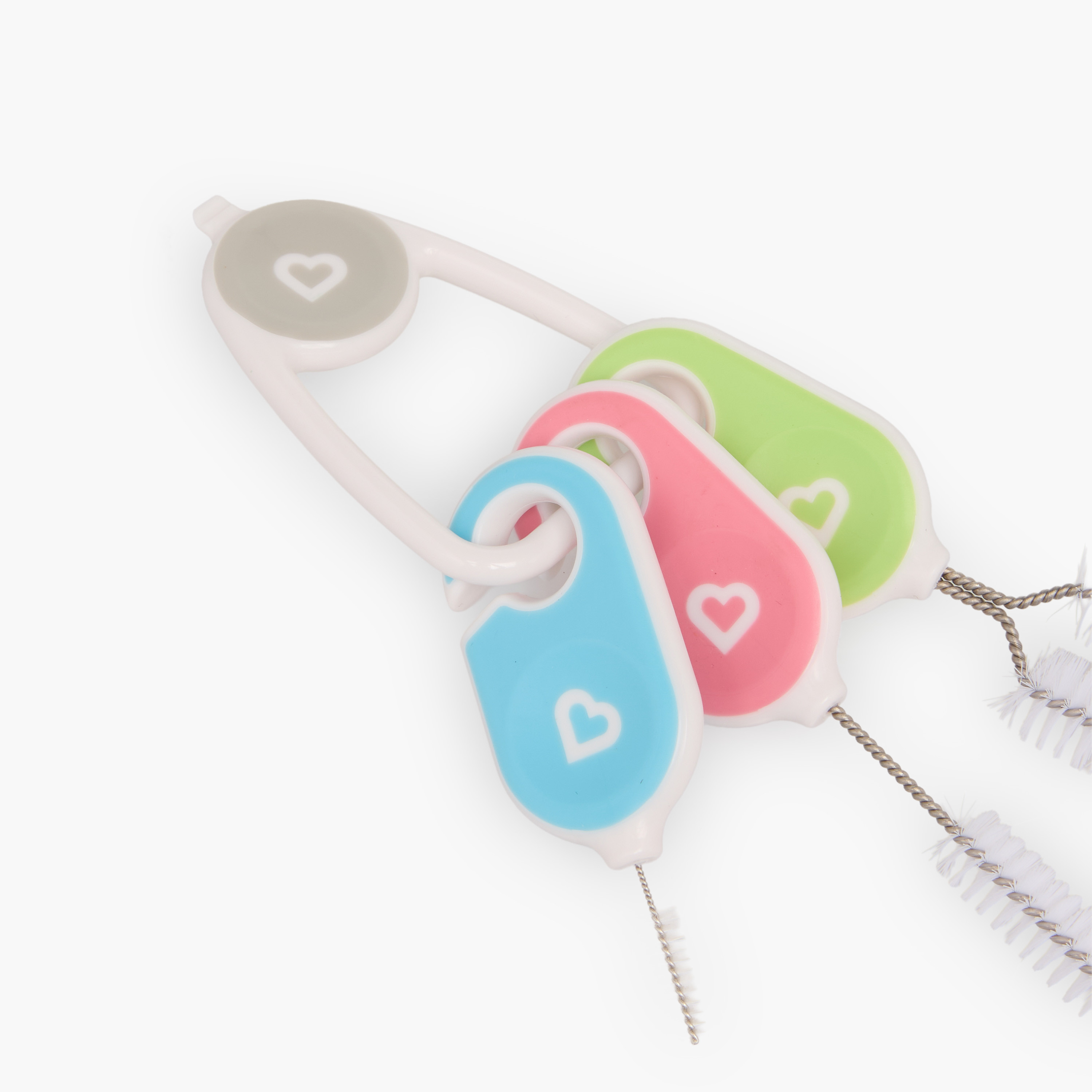 Pack of 4 Munchkin Bottle and Cup Cleaning Brush Set with Key Ring-baby-feeding-accessories-image-4