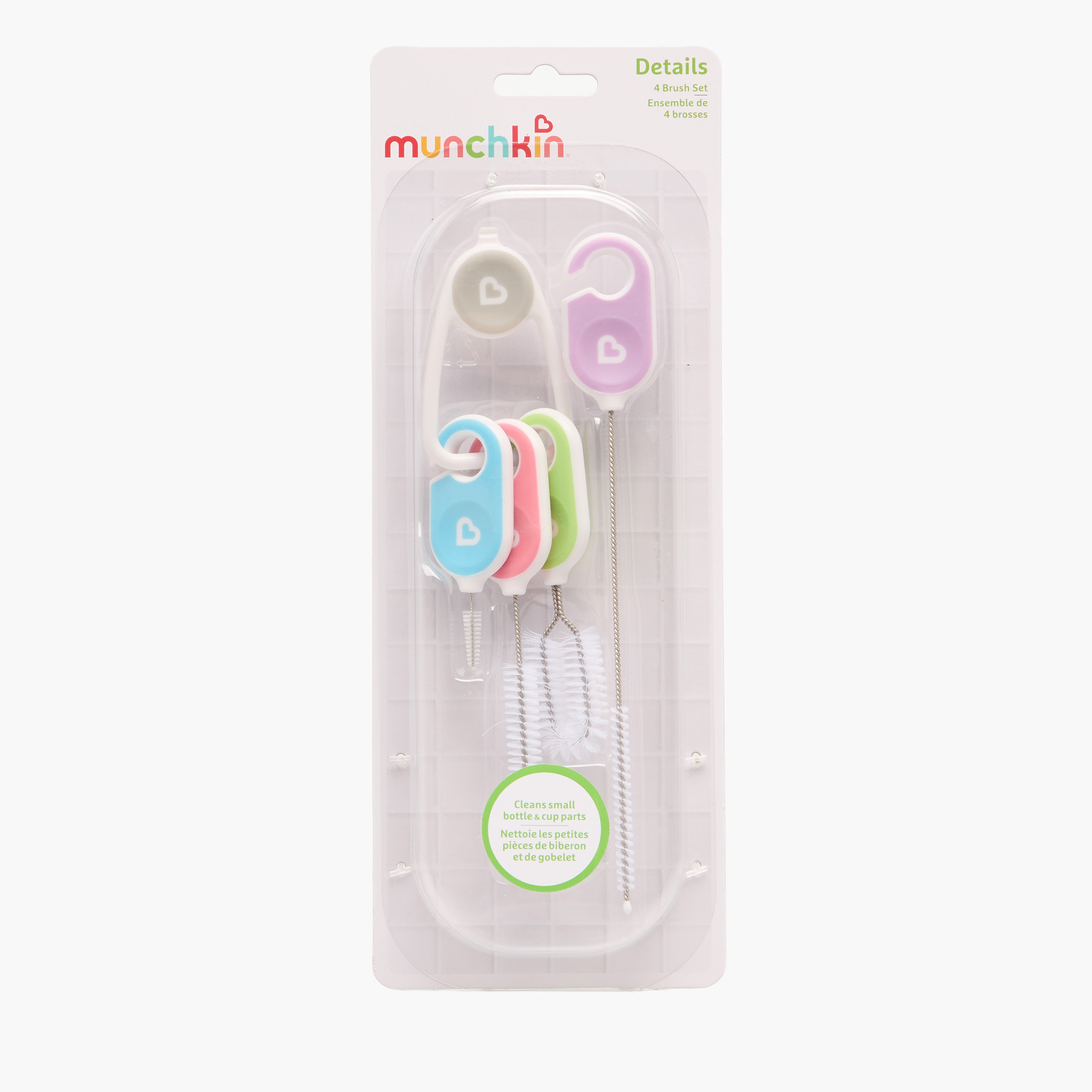 Pack of 4 Munchkin Bottle and Cup Cleaning Brush Set with Key Ring-baby-feeding-accessories-image-6