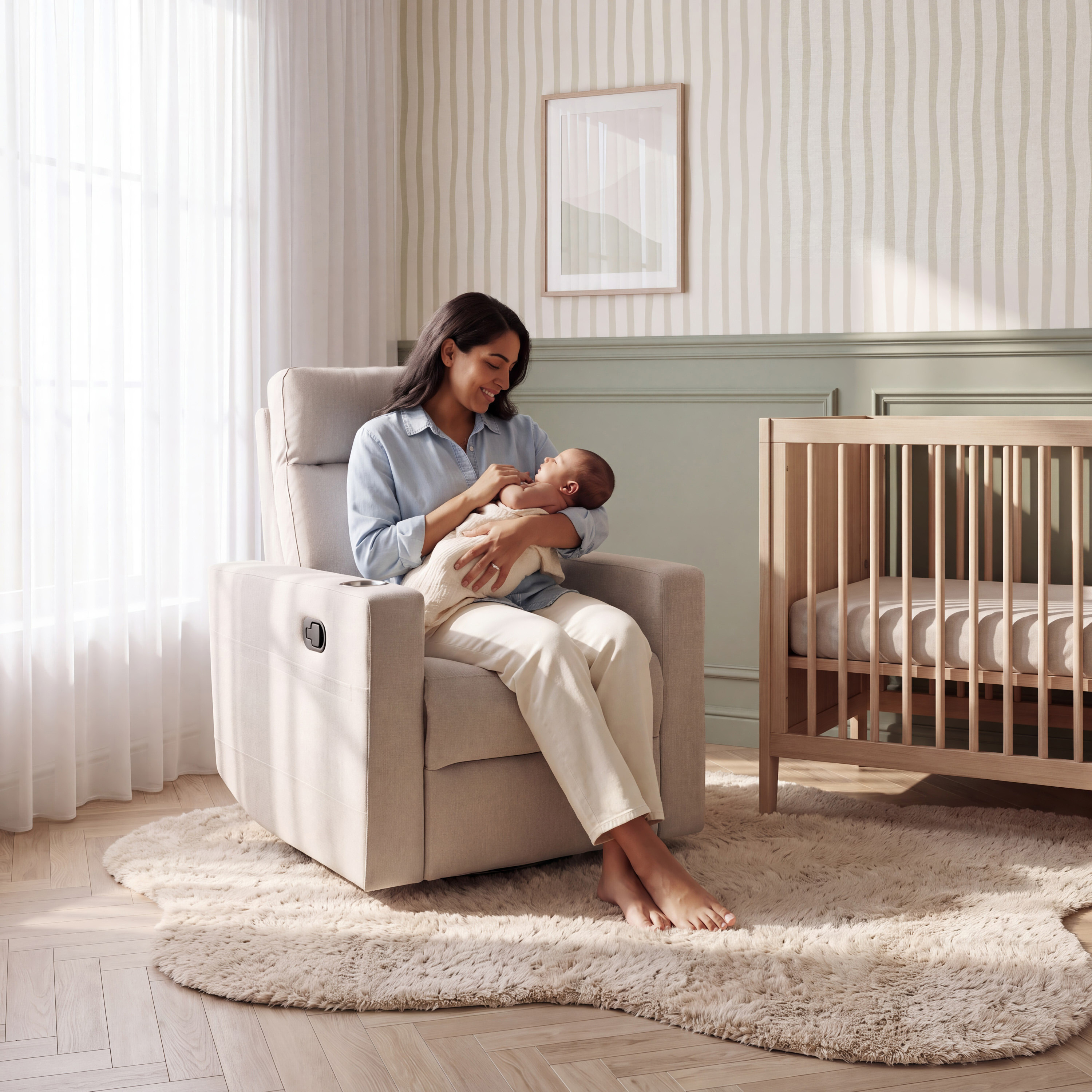 كرسي سيمبسون هزّاز قابل للإمالة مع حامل أكواب من جيجلز-baby-nursery-furniture-rockingchairs-image-12