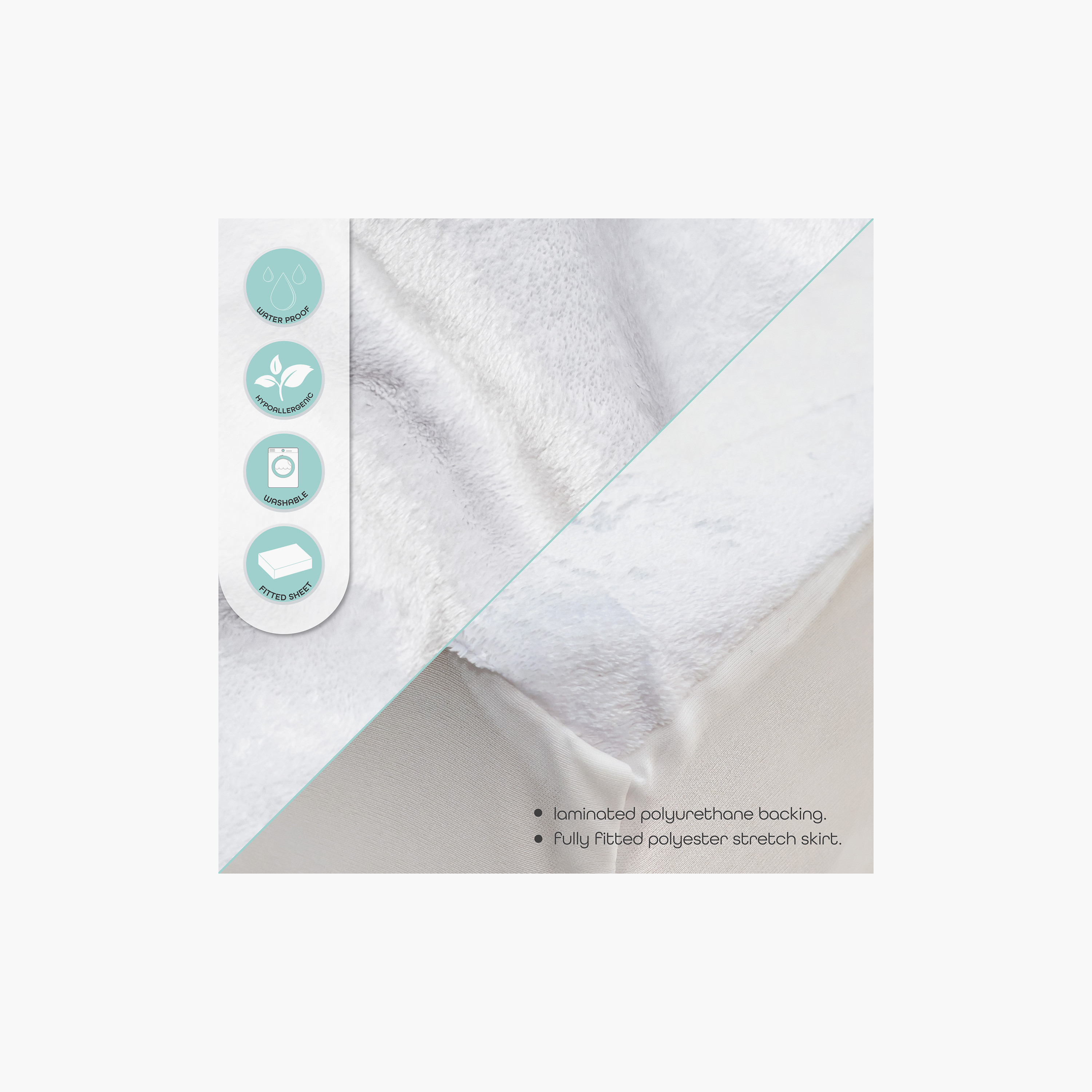 Moon Breathable Waterproof Mattress Protector Sheet with Skirt Fit-baby-nursery-mattresses-image-4