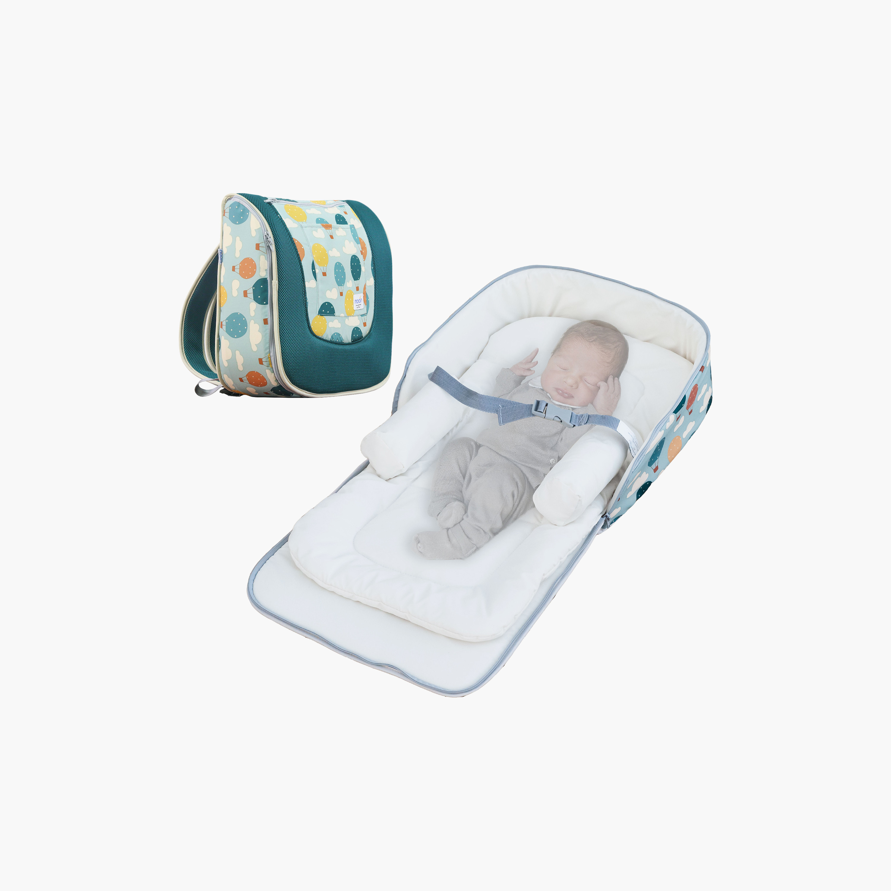 Moon Travalo Balloon Print Portable Travel Baby Bed and Backpack-baby-gear-travelaccessories-image-2