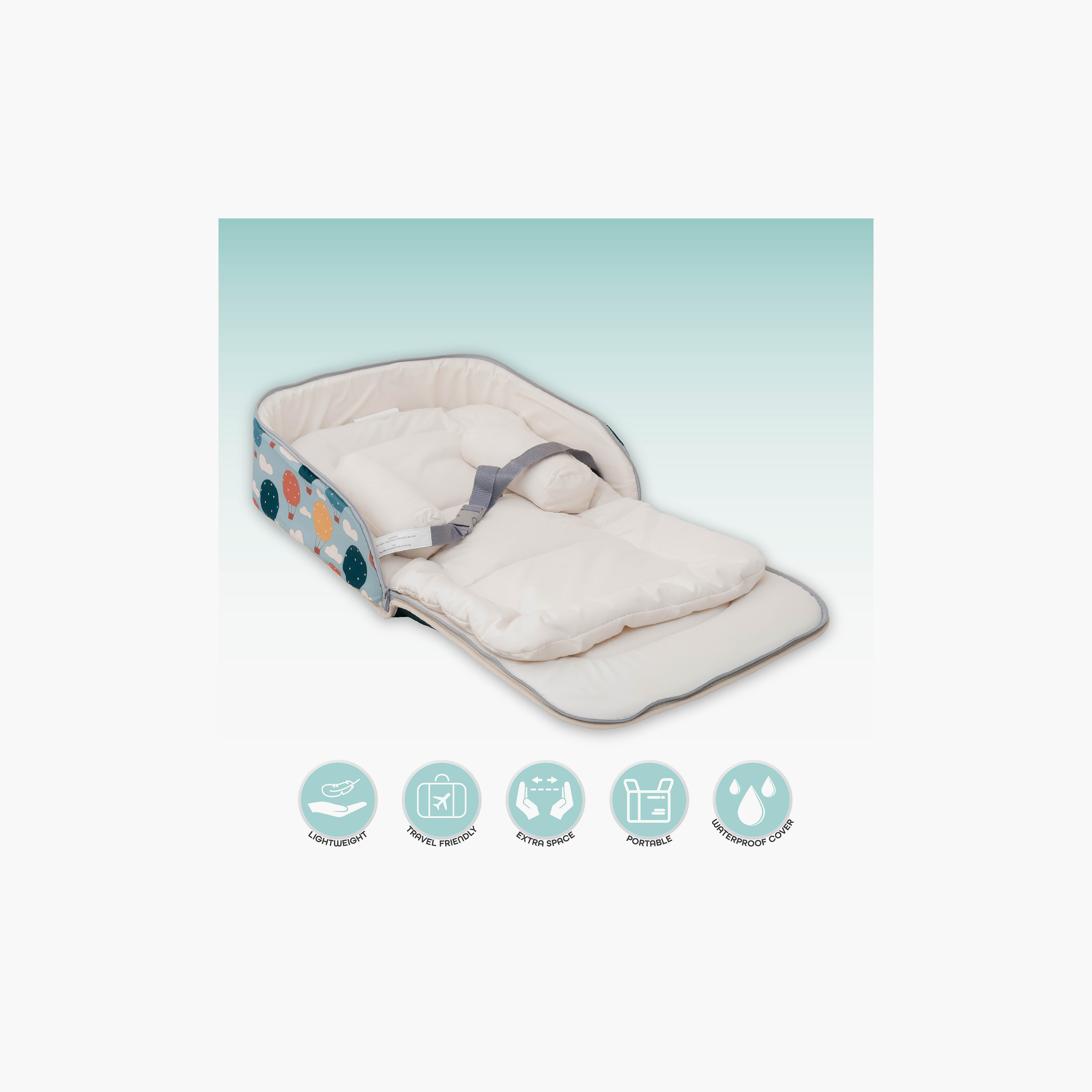 Moon Travalo Balloon Print Portable Travel Baby Bed and Backpack-baby-gear-travelaccessories-image-8