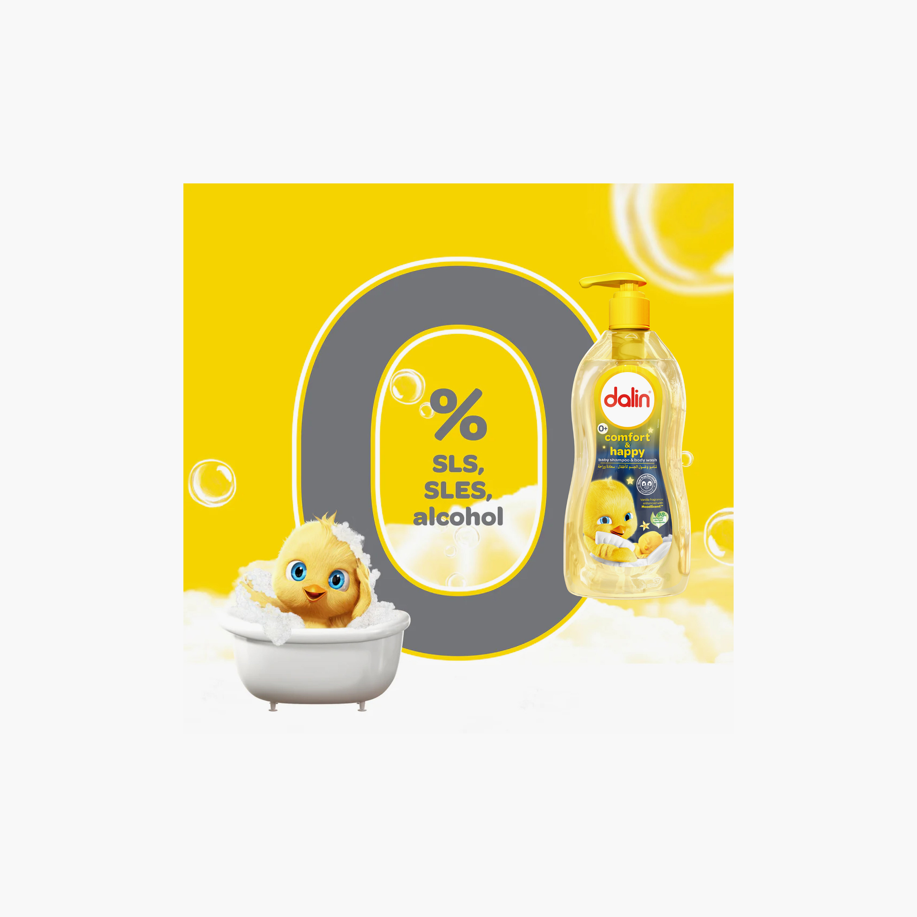 Dalin Comfort & Happy Baby Shampoo & Body Wash - 700 ml-baby-bathandcare-hairbodyskincare-shampooandconditioner-image-2