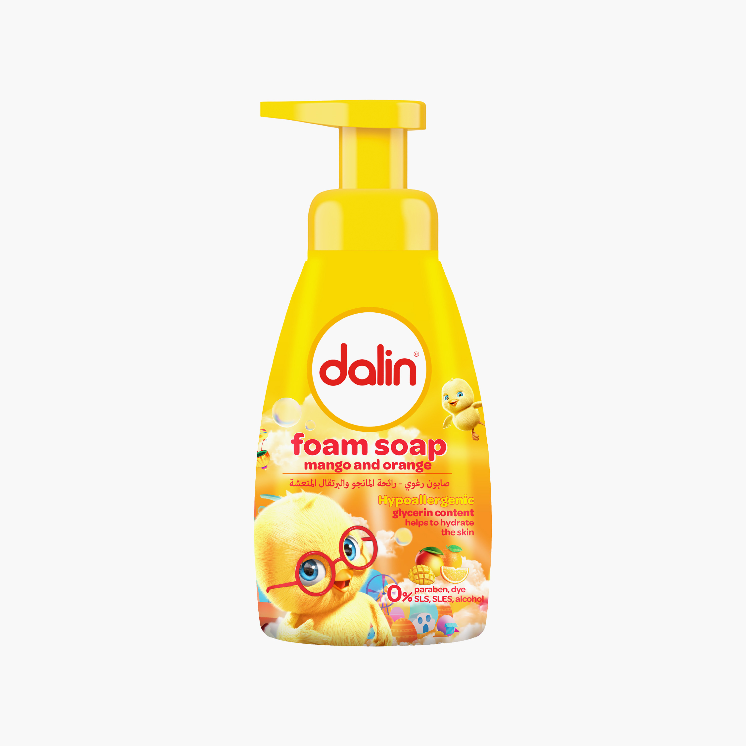 صابون رغوي بالمانجو والبرتقال من دالين - 200 مل-baby-bathandcare-hairbodyskincare-bodywashandsoaps-image-1