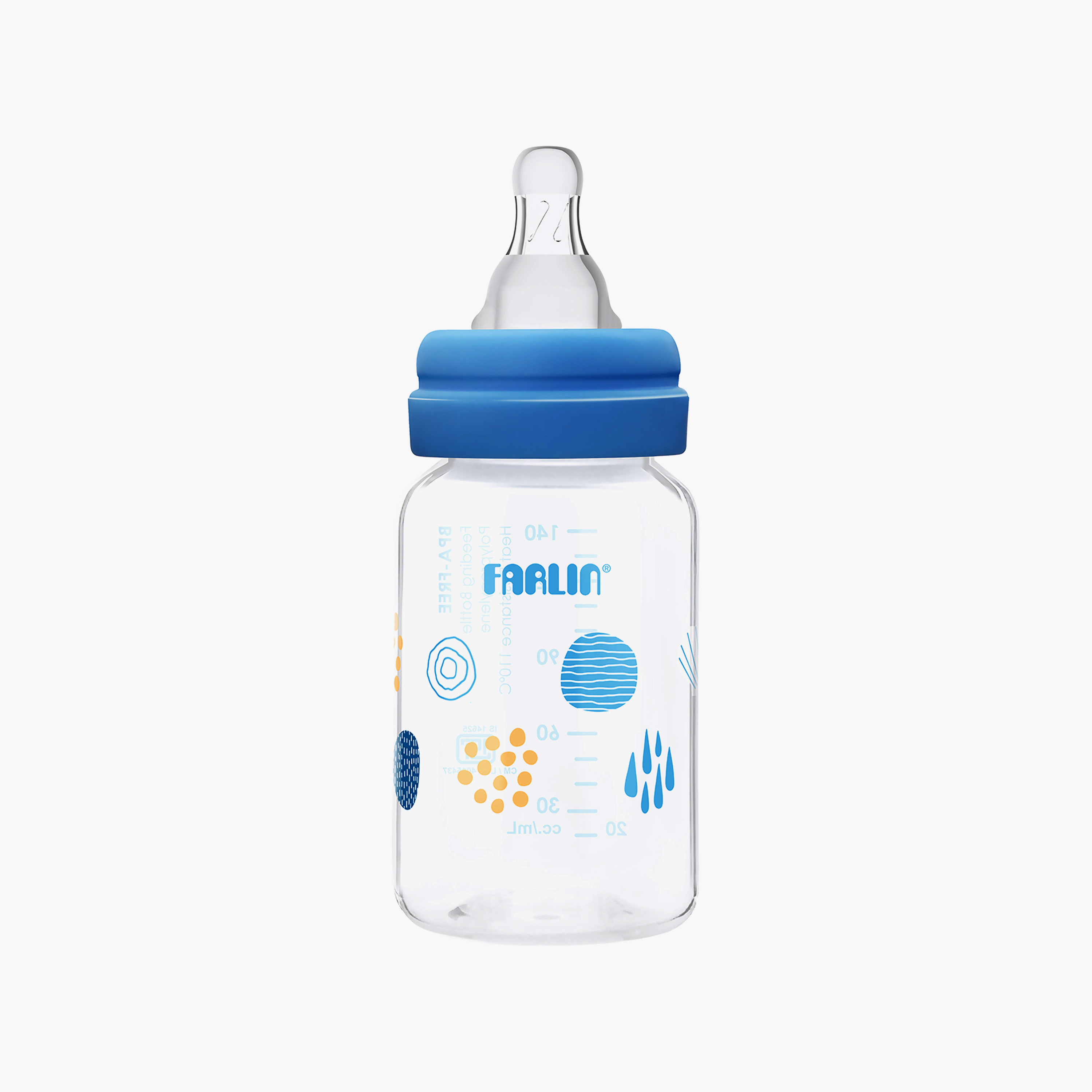 زجاجة رضاعة ذات عنق قياسي مع حلمة من فارلين - 140 مل-baby-feeding-feedingbottles-bottlesandteats-image-2