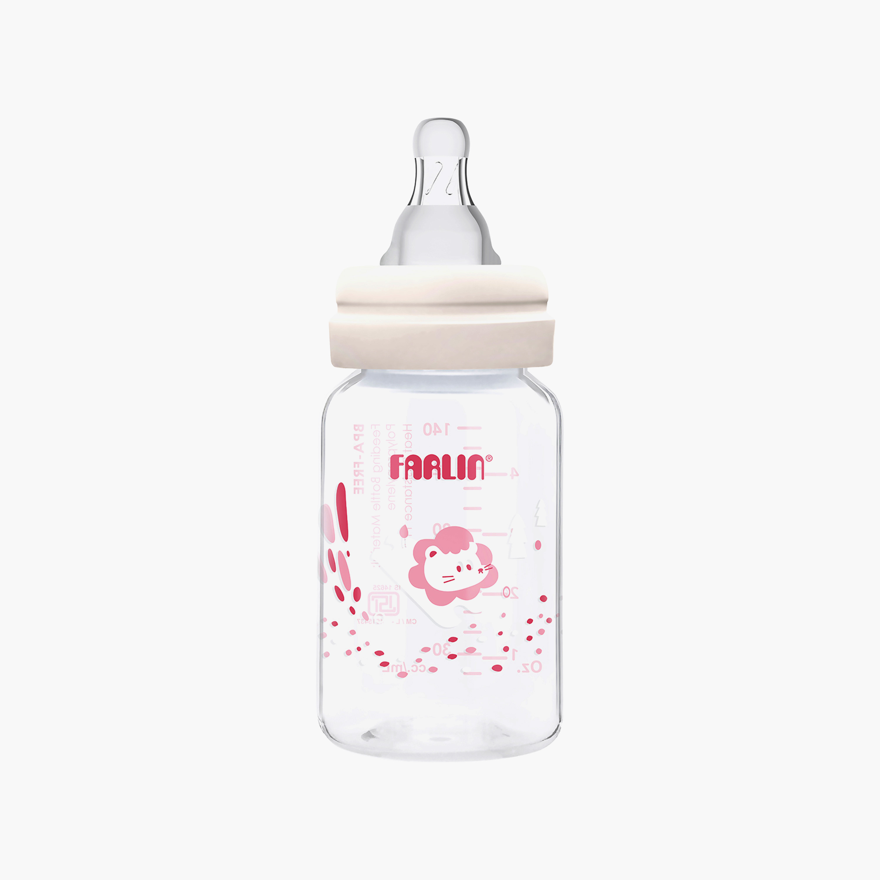 Farlin Standard Neck Feeding Bottle with Teat - 140 ml-baby-feeding-feedingbottles-bottlesandteats-image-2