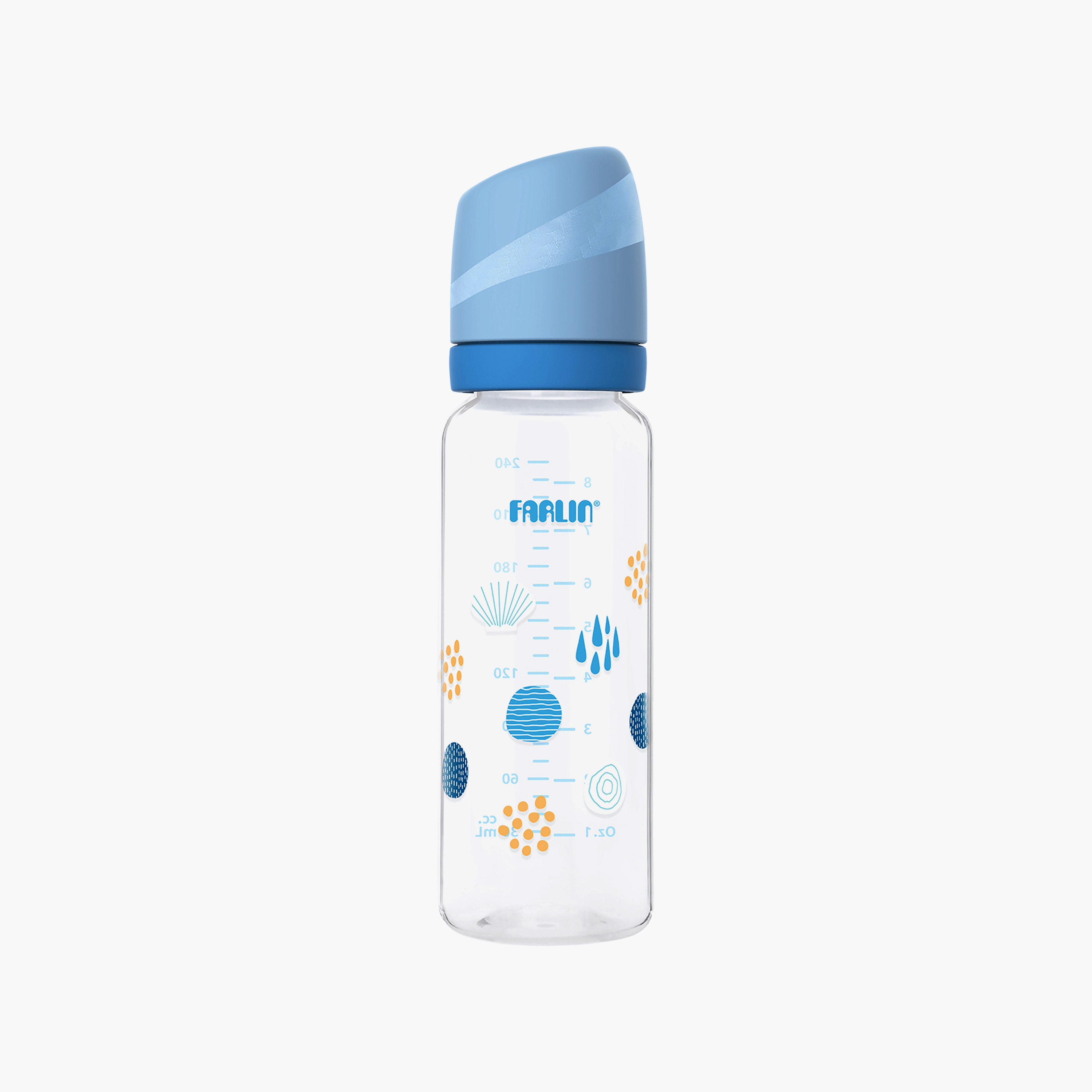 زجاجة رضاعة ذات عنق قياسي مع حلمة من فارلين - 240 مل-baby-feeding-feedingbottles-bottlesandteats-image-1