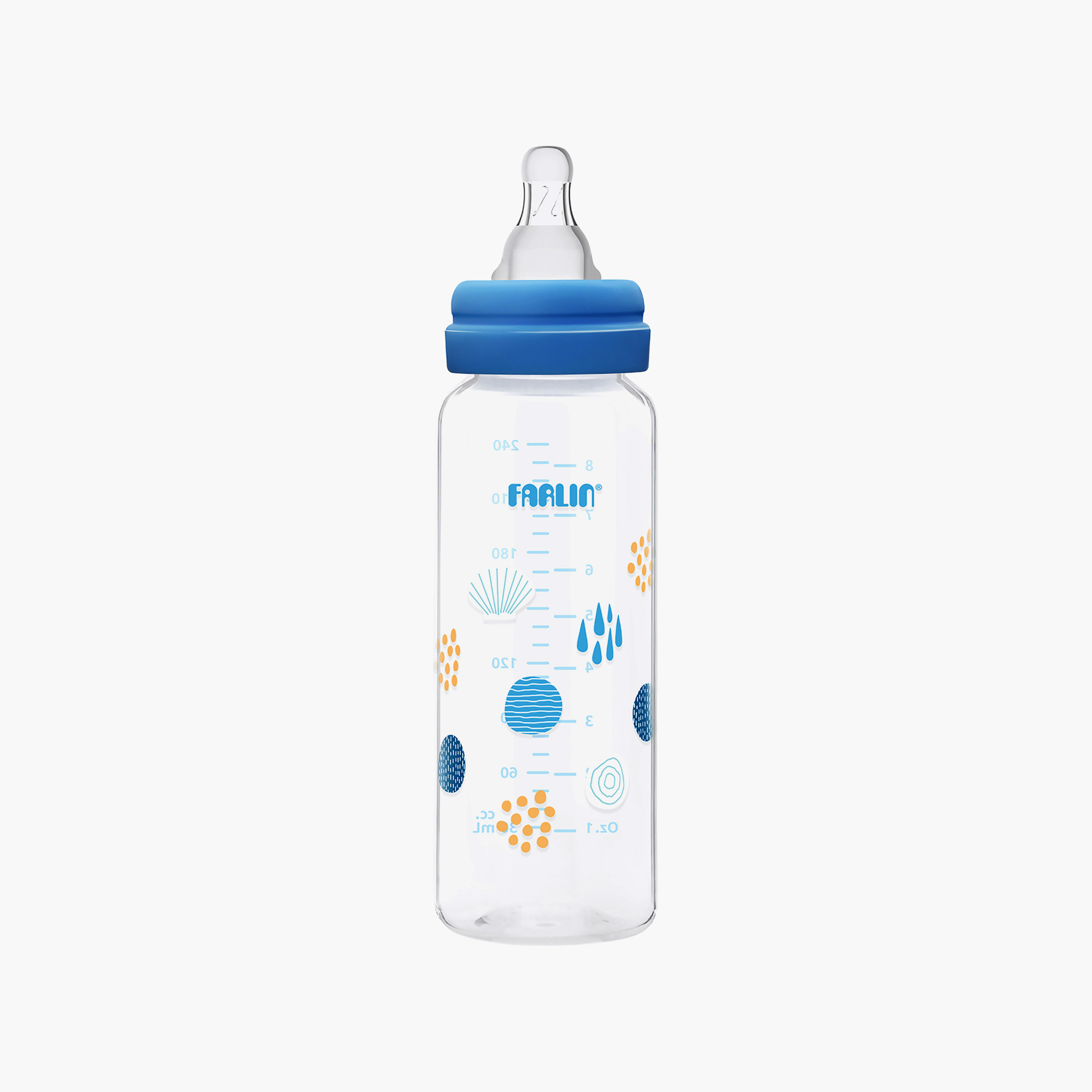 زجاجة رضاعة ذات عنق قياسي مع حلمة من فارلين - 240 مل-baby-feeding-feedingbottles-bottlesandteats-image-2