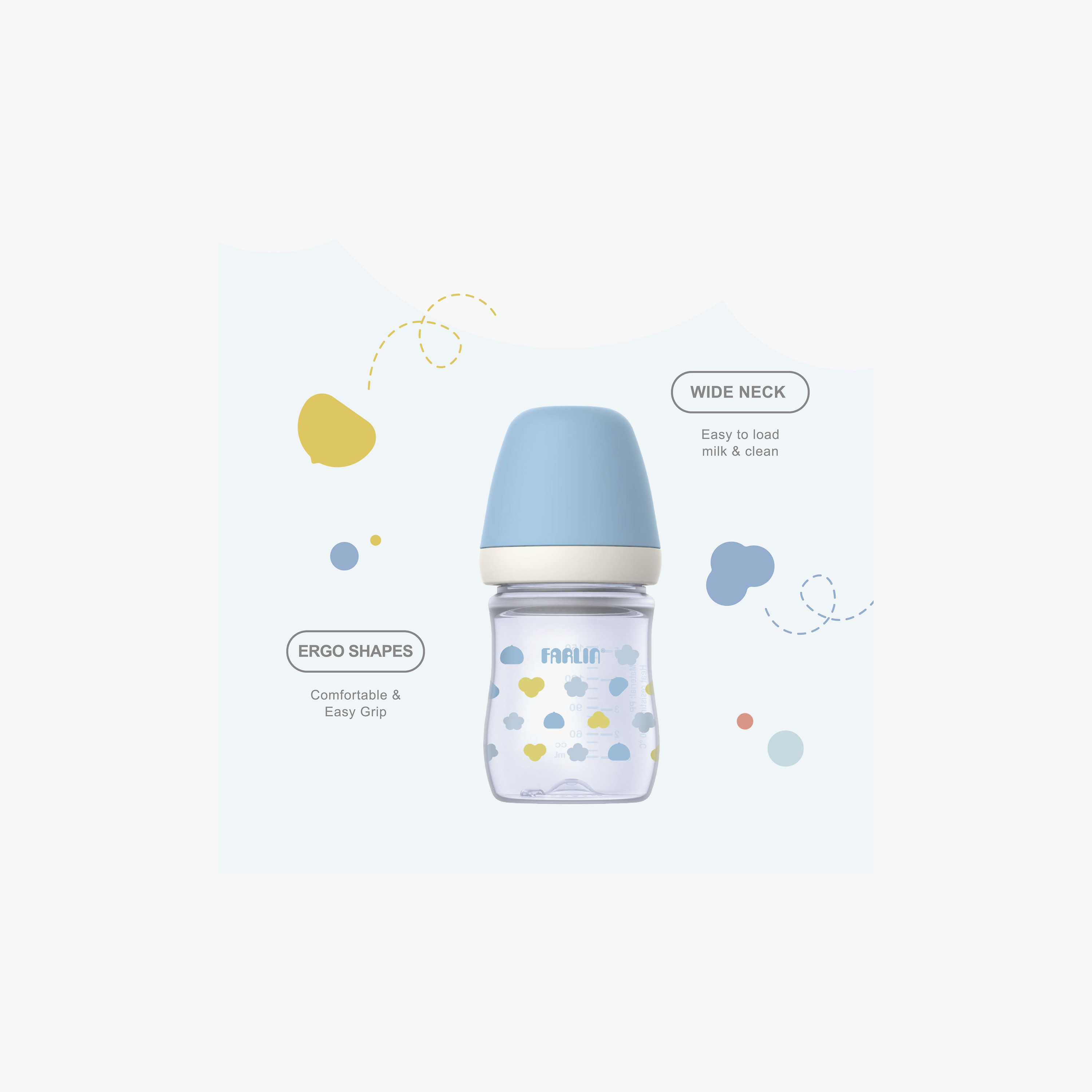 زجاجة رضاعة ذات عنق واسع مع حلمة من فارلين - 150 مل-baby-feeding-feedingbottles-bottlesandteats-image-15